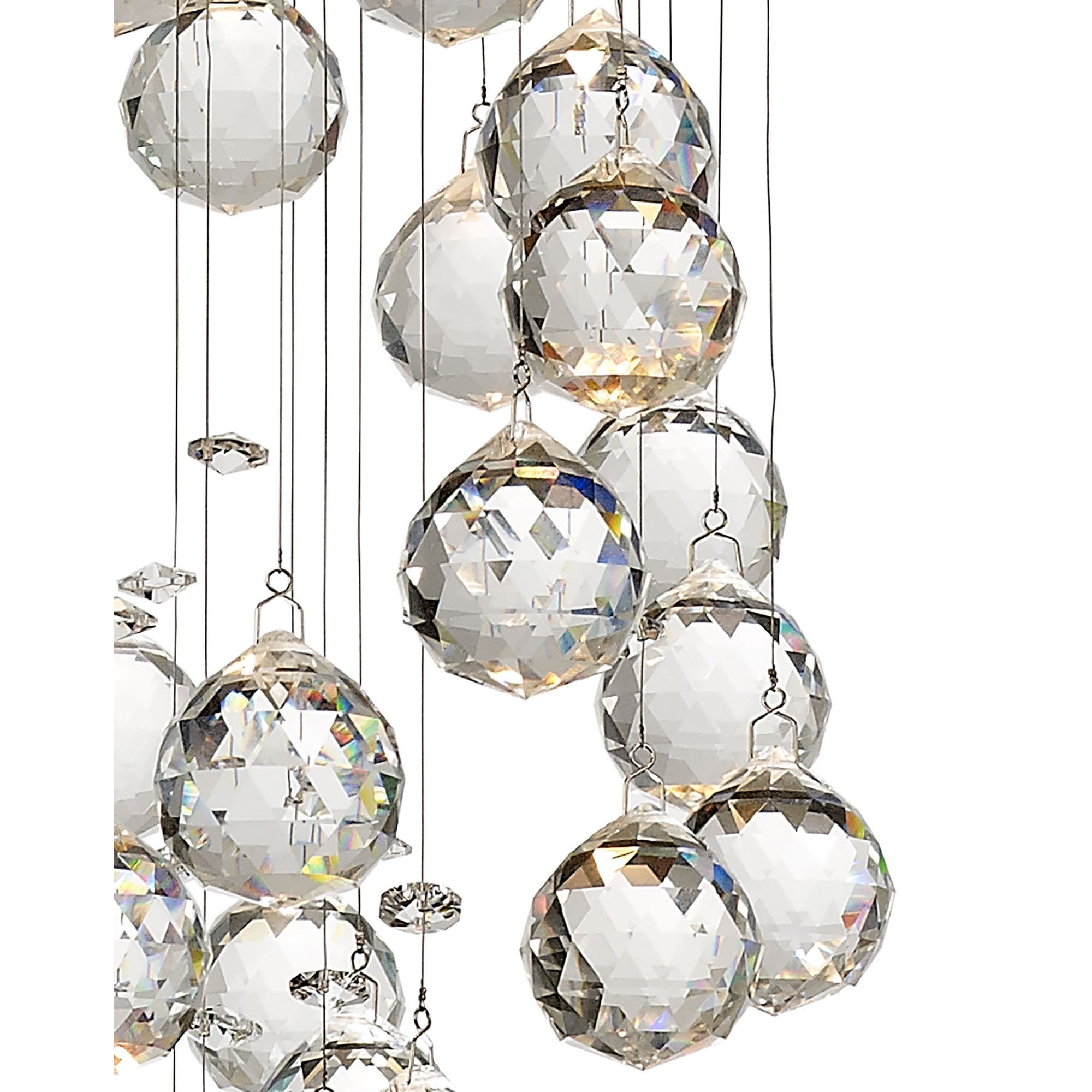Diyas Colorado Small 4 Light Sphere Pendant - Polished Chrome & Crystal