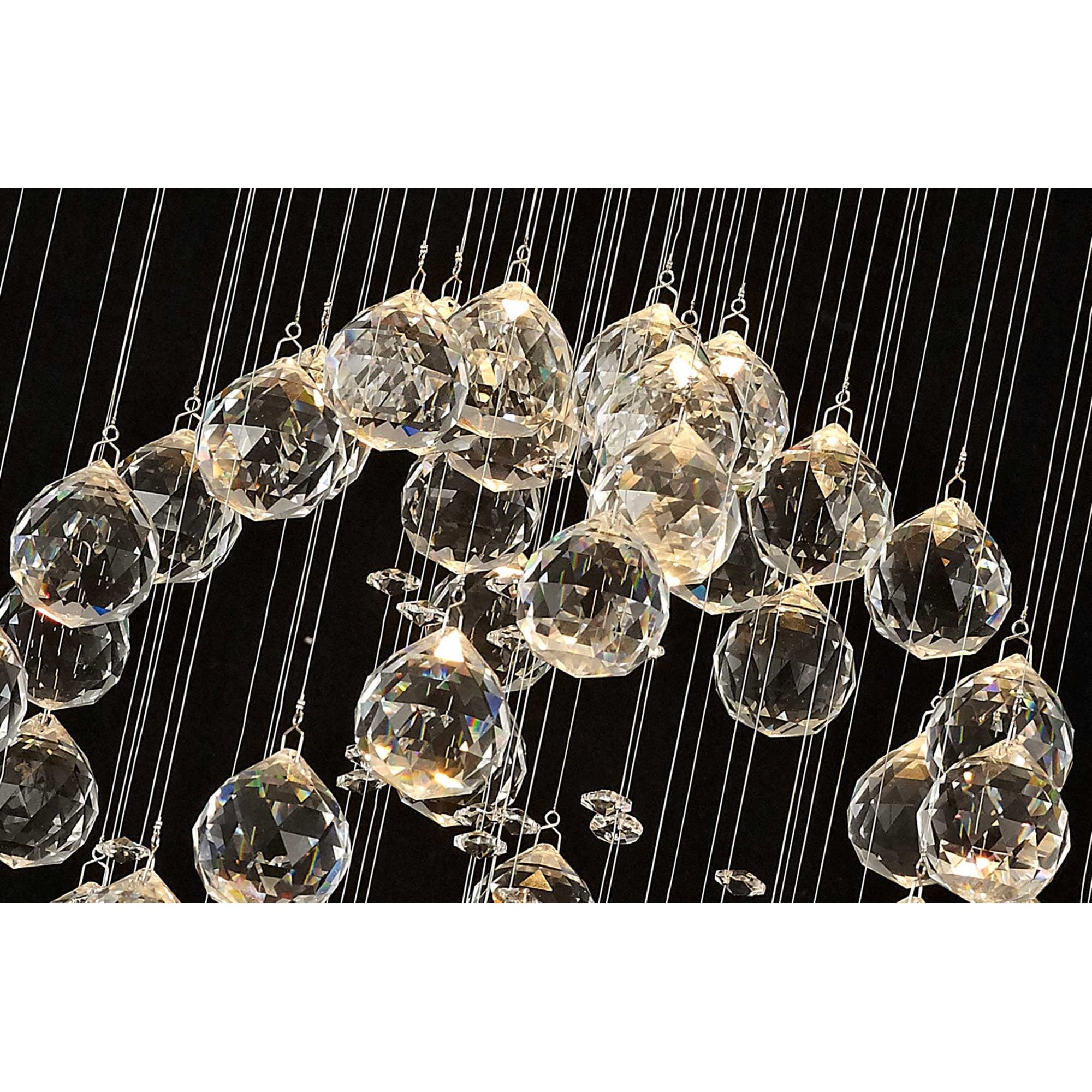 Diyas Colorado Small 4 Light Sphere Pendant - Polished Chrome & Crystal