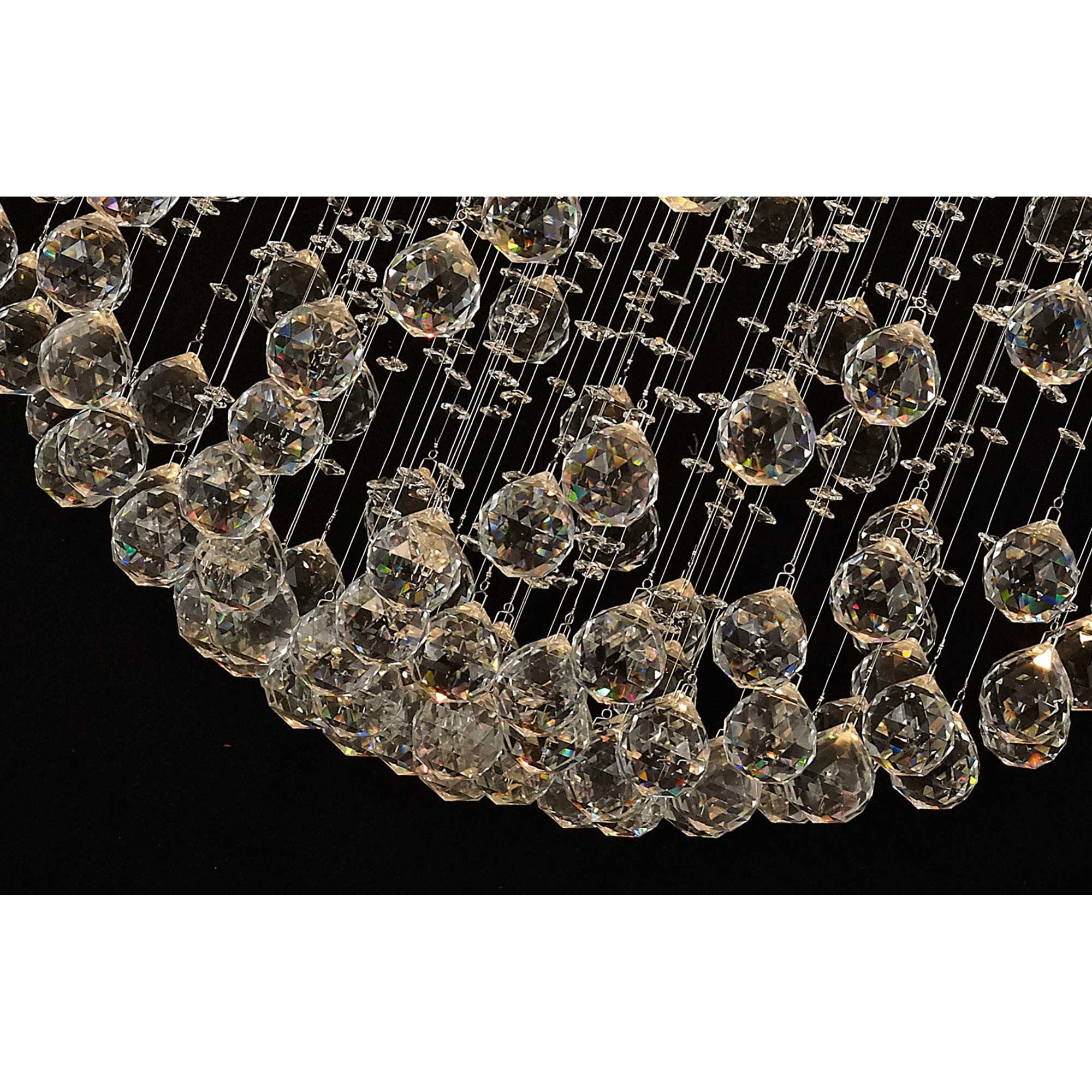 Diyas Colorado Large 13 Light Sphere Pendant - Polished Chrome & Crystal