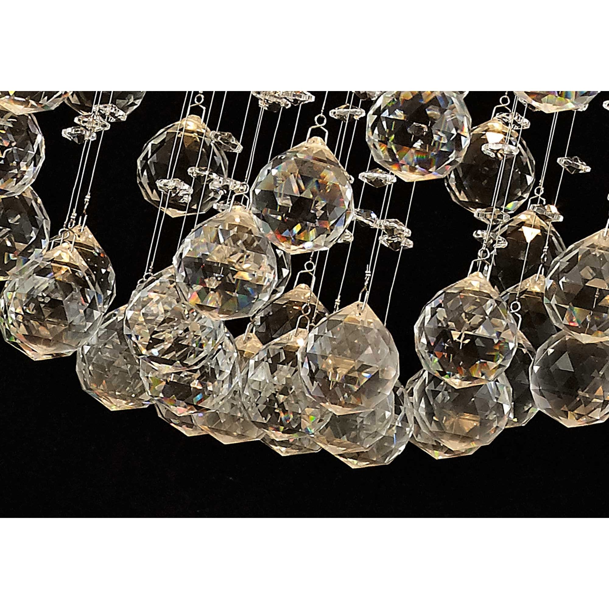 Diyas Colorado Medium 8 Light Sphere Pendant - Polished Chrome & Crystal