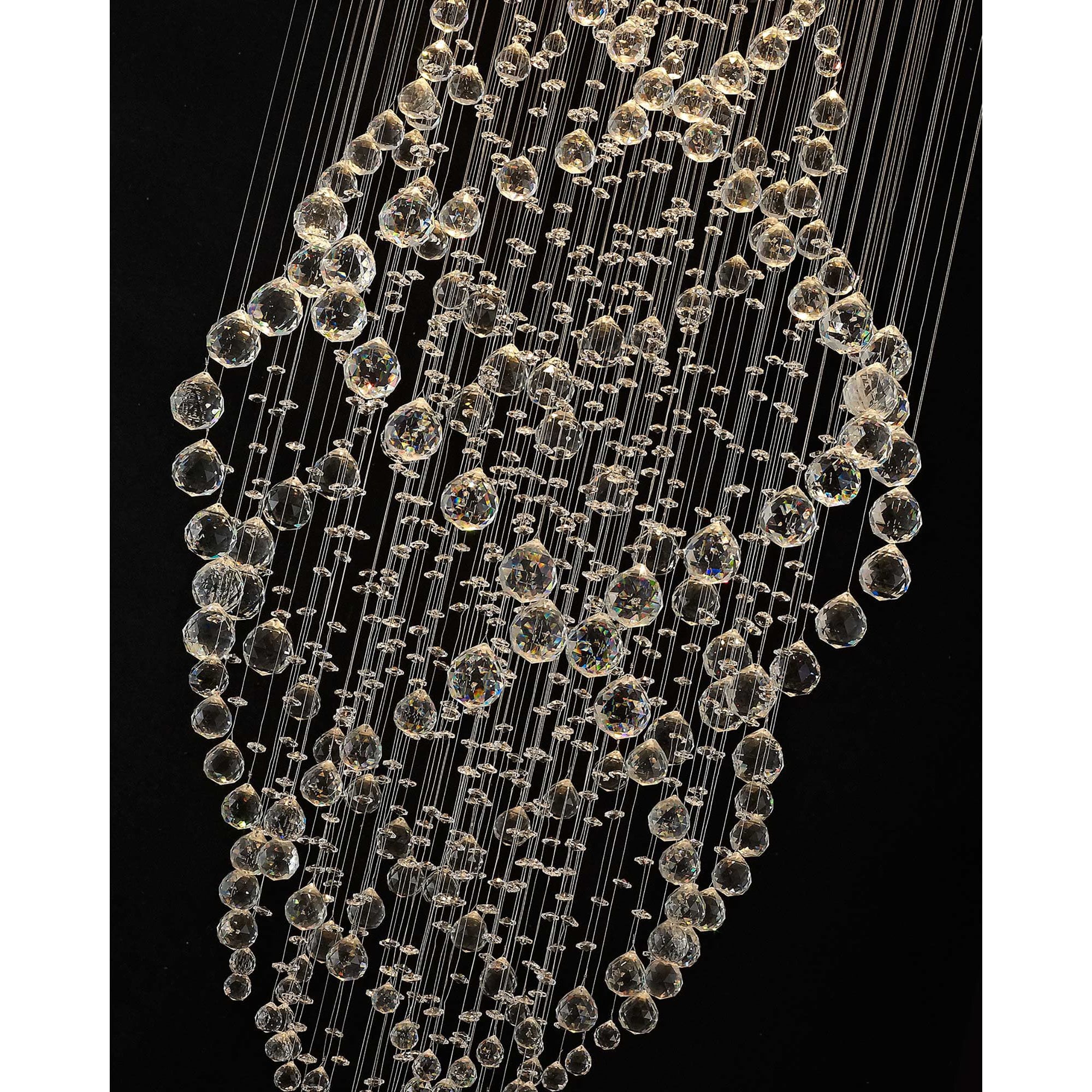 Diyas Colorado 9 Light Oval Pendant - Polished Chrome & Crystal