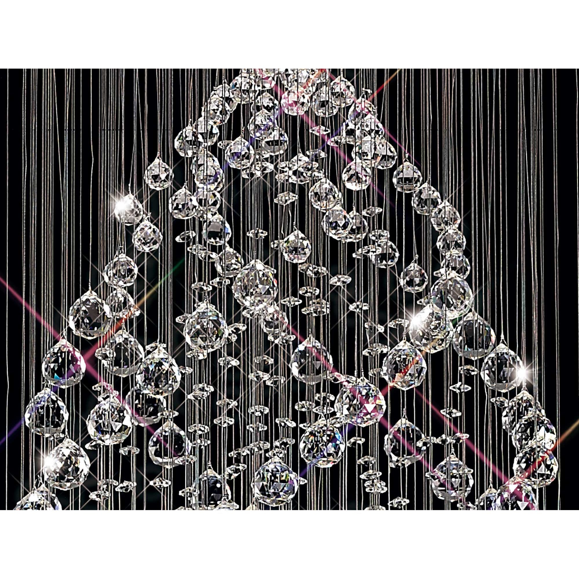 Diyas Colorado 9 Light Oval Pendant - Polished Chrome & Crystal