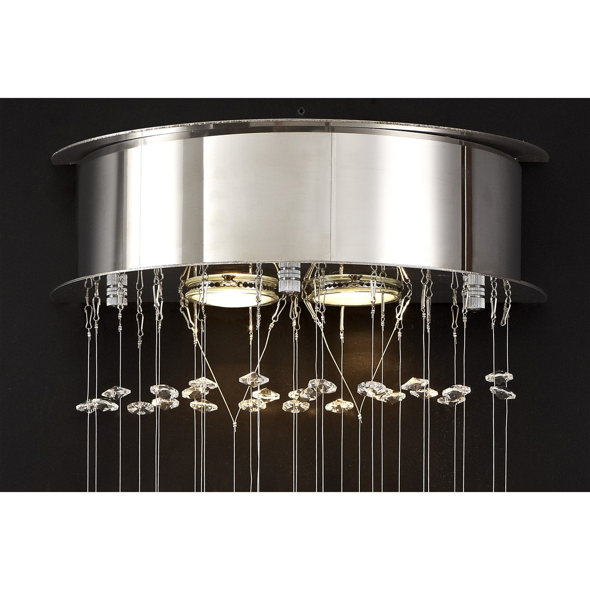 Diyas Colorado 2 Light Wall Light - Polished Chrome & Crystal