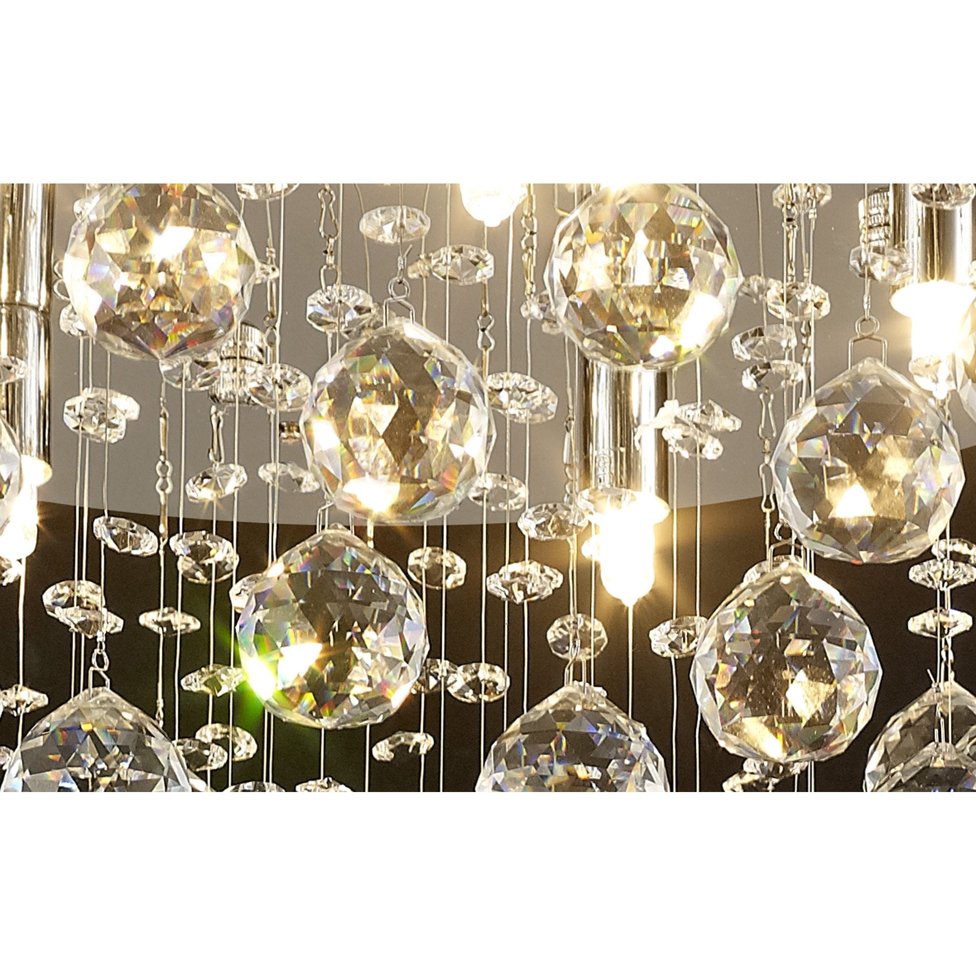 Diyas Colorado 5 Light Round Ceiling Light - Polished Chrome & Crystal