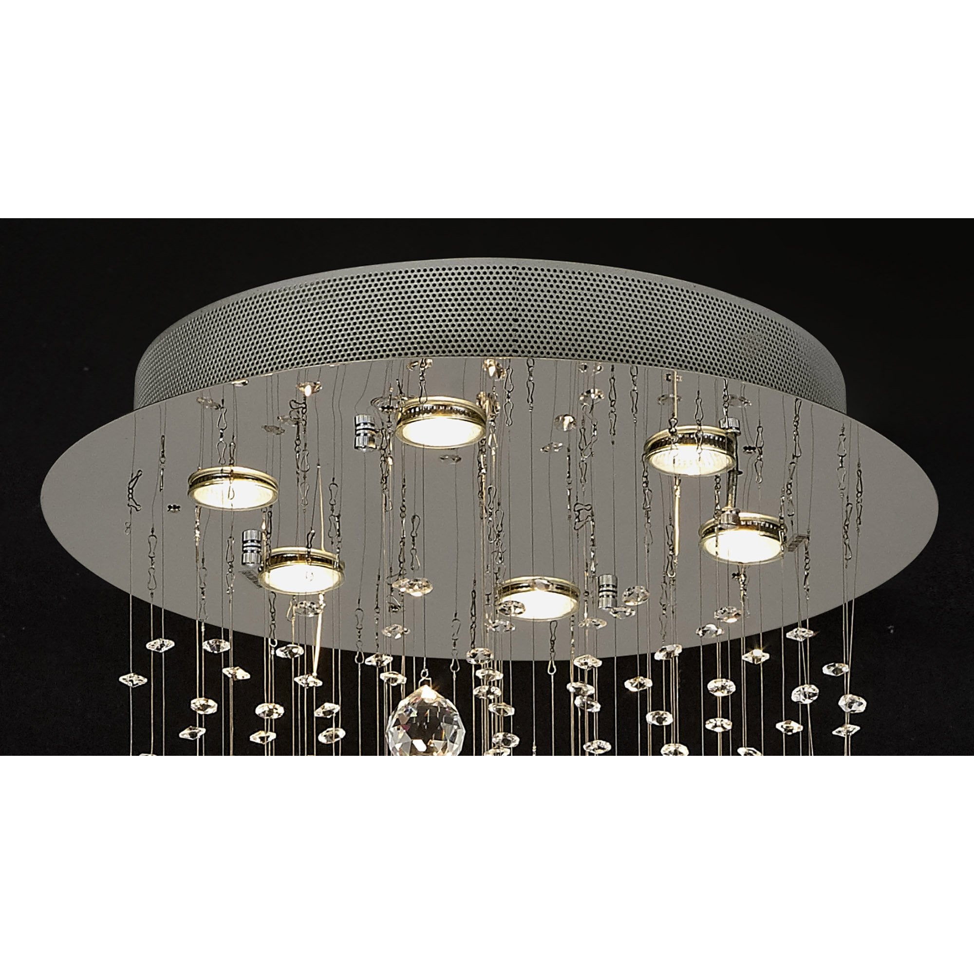 Diyas Colorado 6 Light Spiral Pendant - Polished Chrome & Crystal