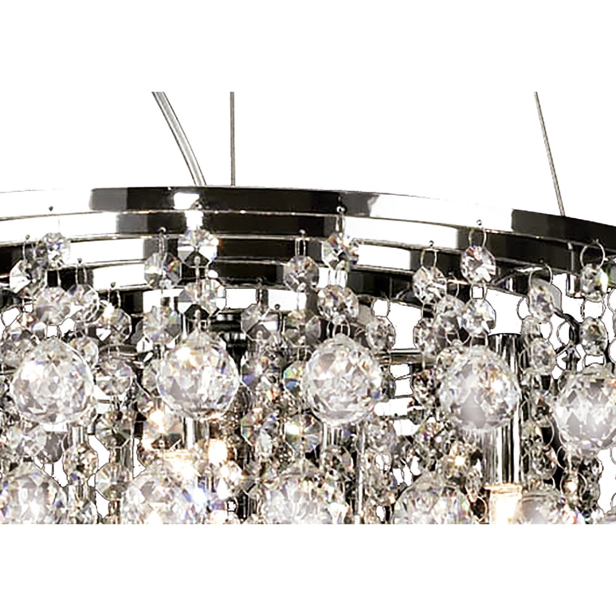Diyas Atla 8 Light Pendant - Polished Chrome & Crystal