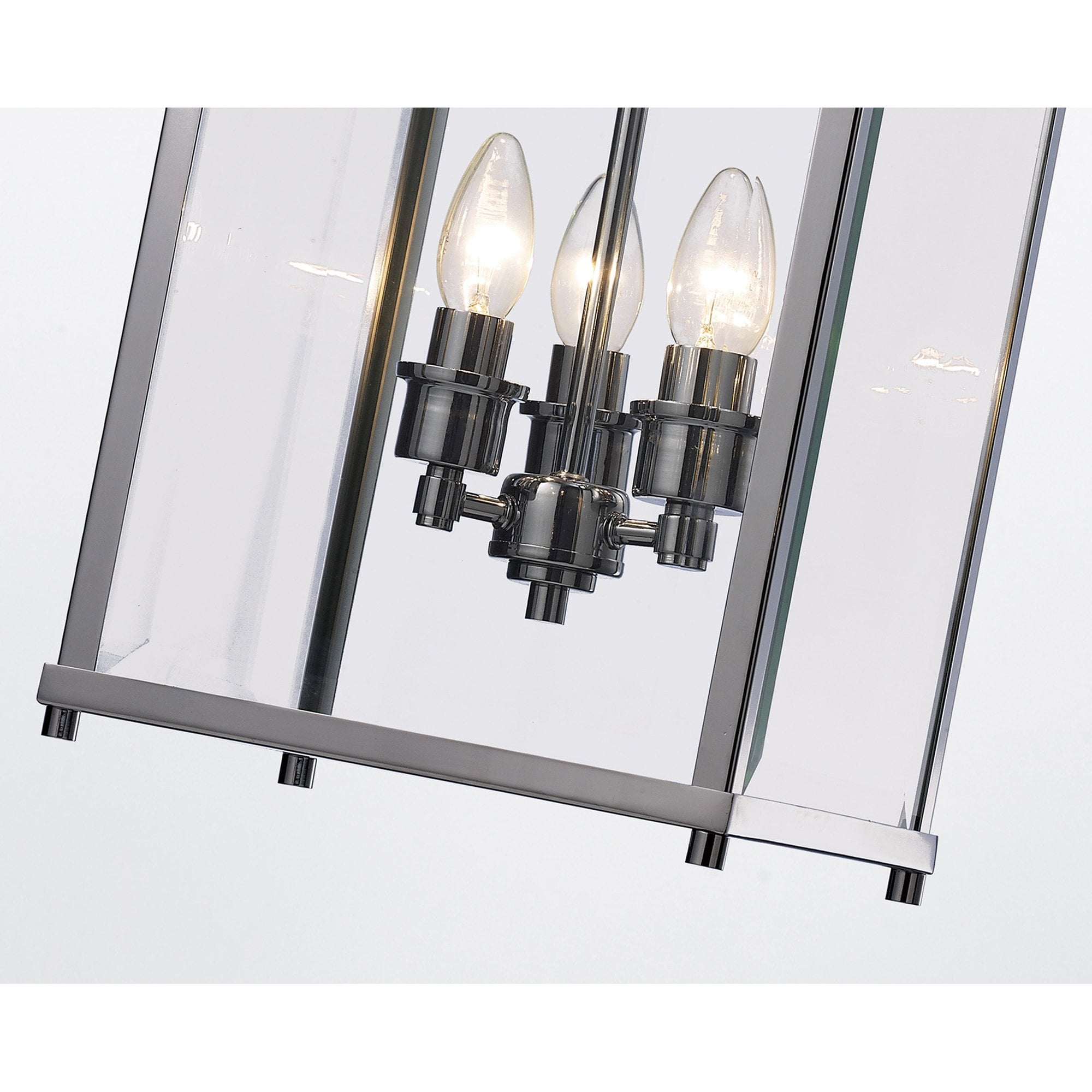Diyas IL31102 Aston Pendant 3 Light Polished Chrome/Glass