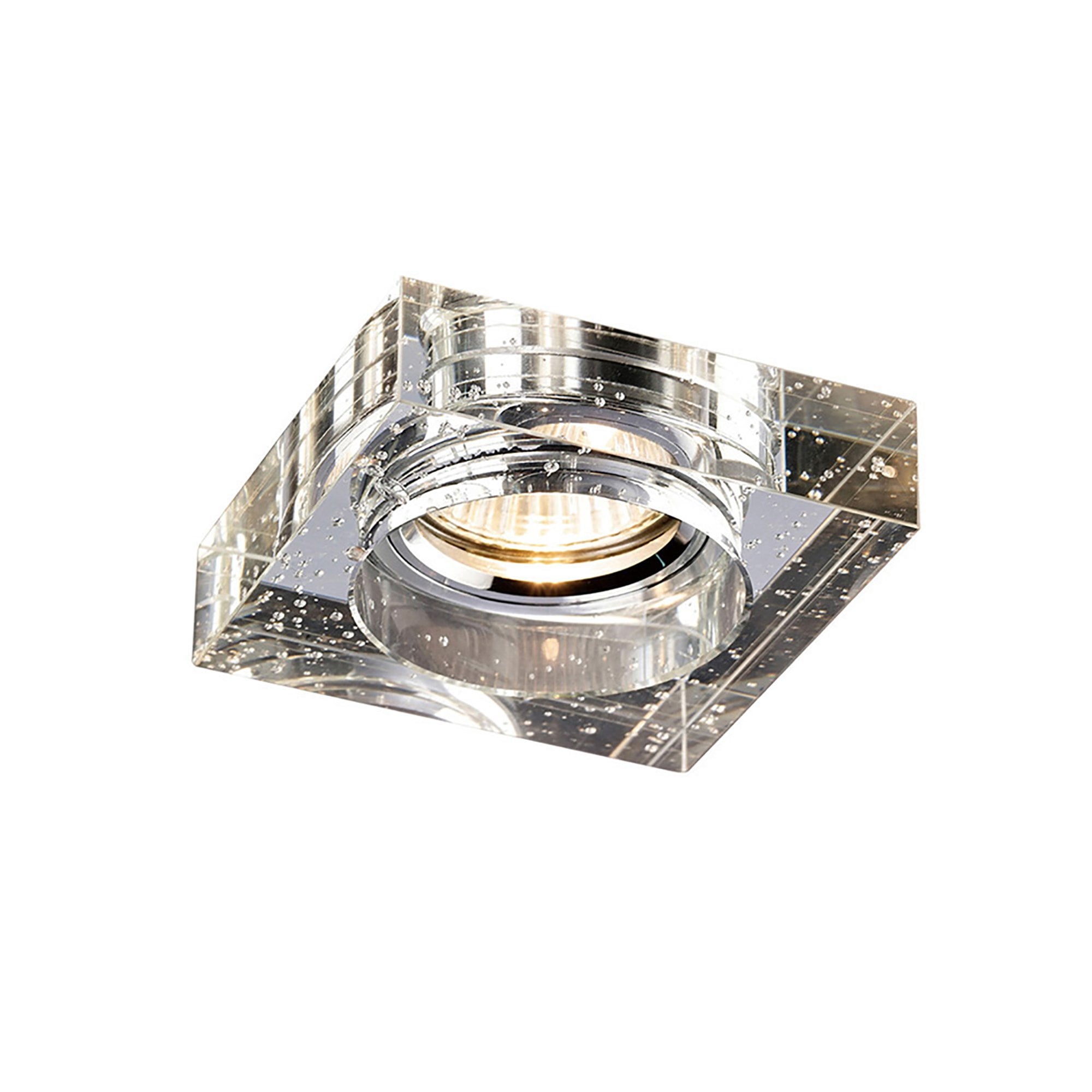 Diyas IL30832CH Crystal Bubble Downlight Square Rim Only Clear,IL30800 Required To Complete The Item