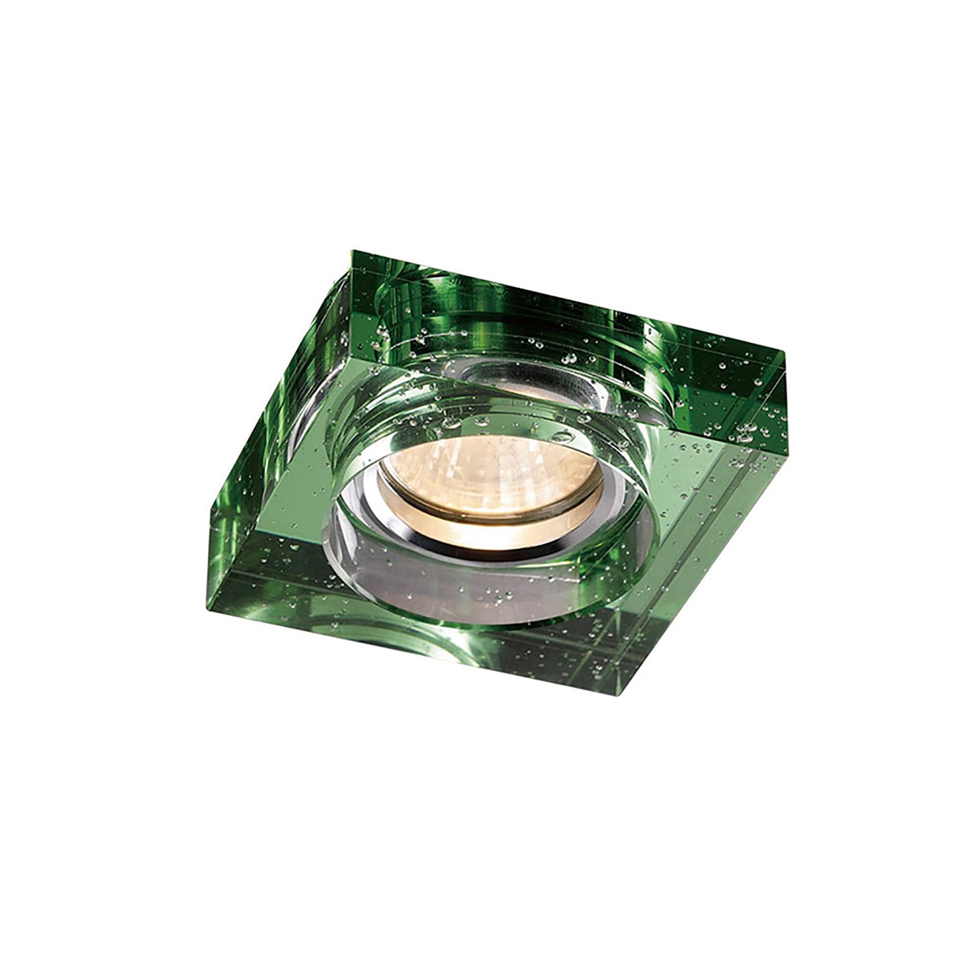 Diyas IL30832GR Crystal Bubble Downlight Square Rim Only Green,IL30800 Required To Complete The Item