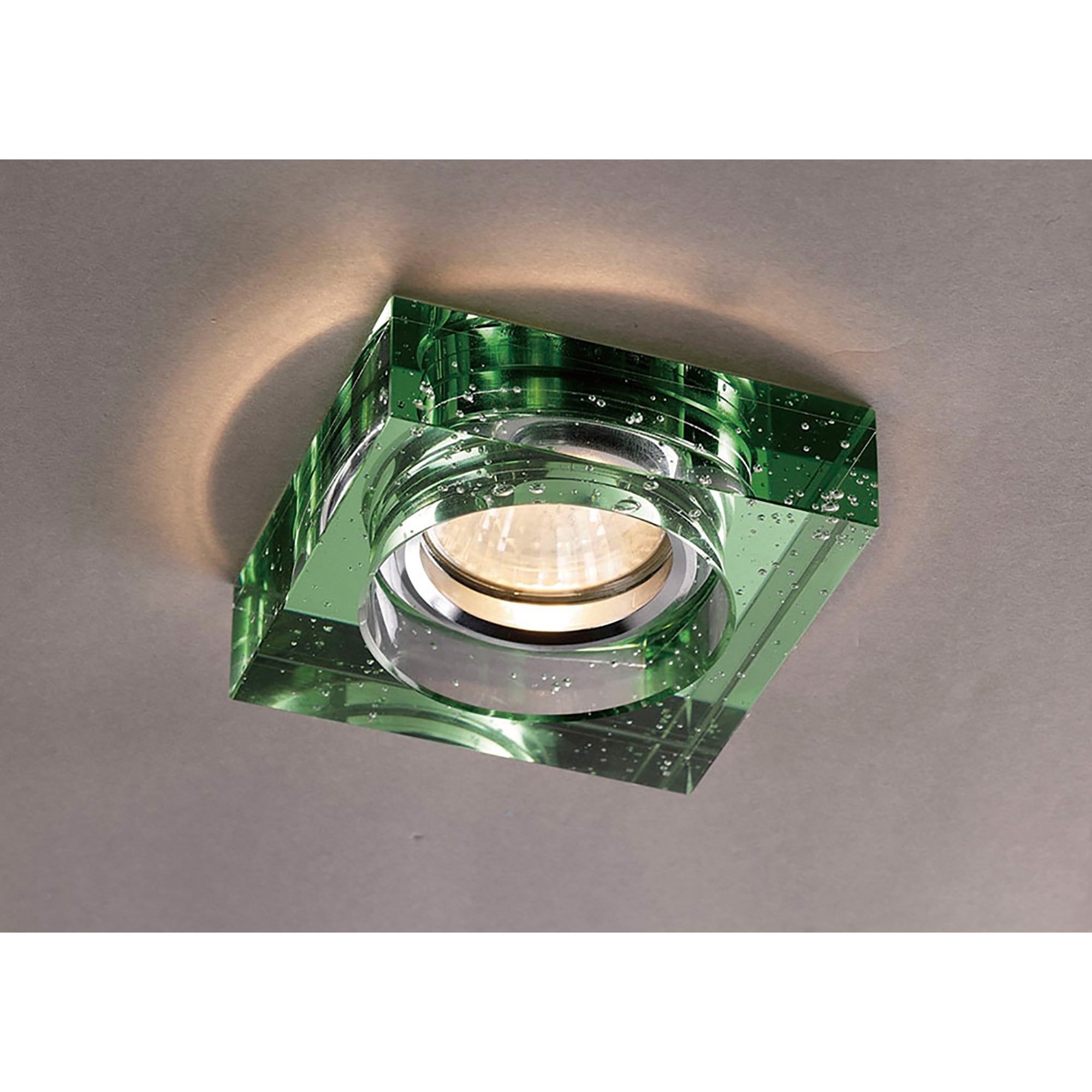 Diyas IL30832GR Crystal Bubble Downlight Square Rim Only Green,IL30800 Required To Complete The Item