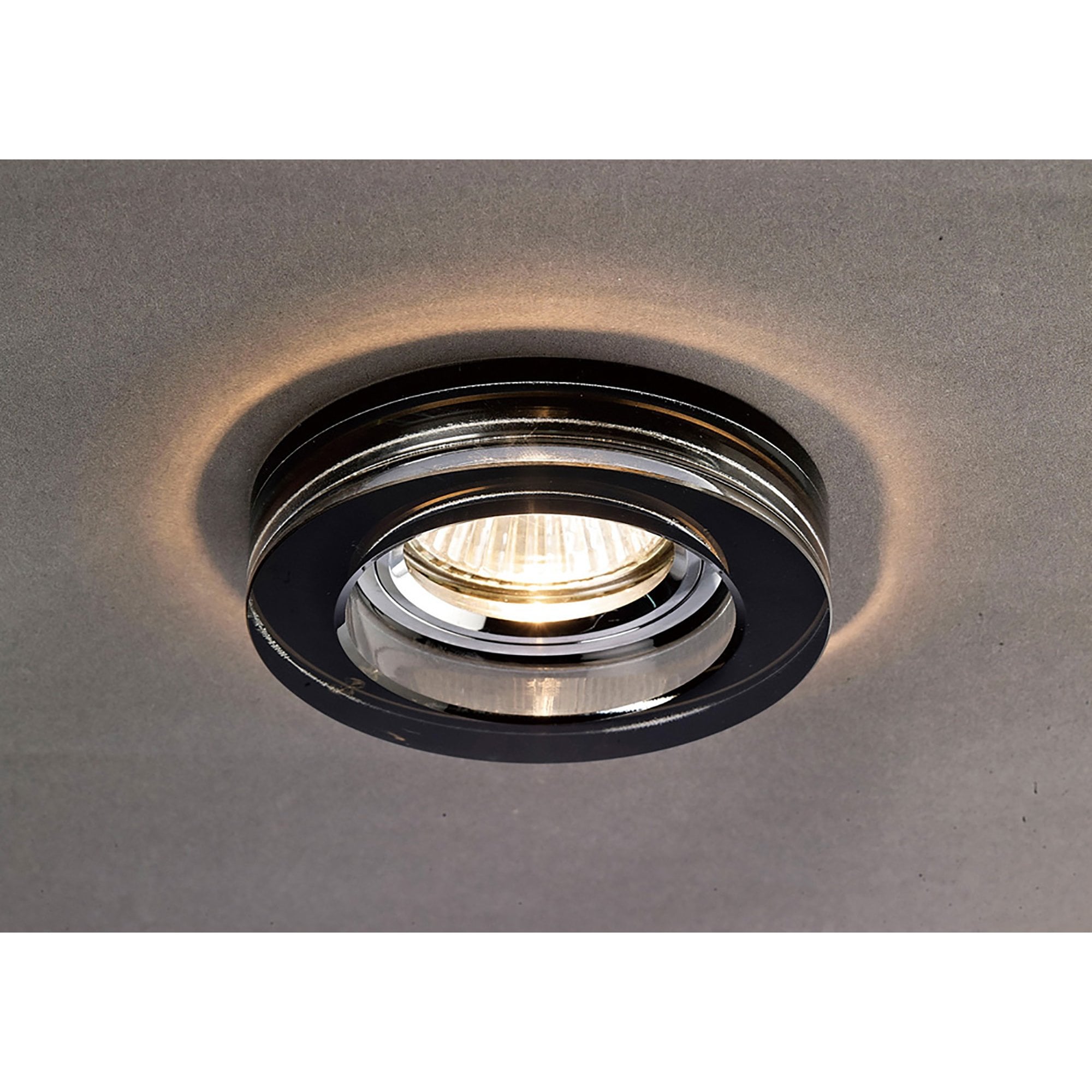 Diyas IL30821BL Crystal Downlight Deep Round Rim Only Black,IL30800 Required To Complete The Item