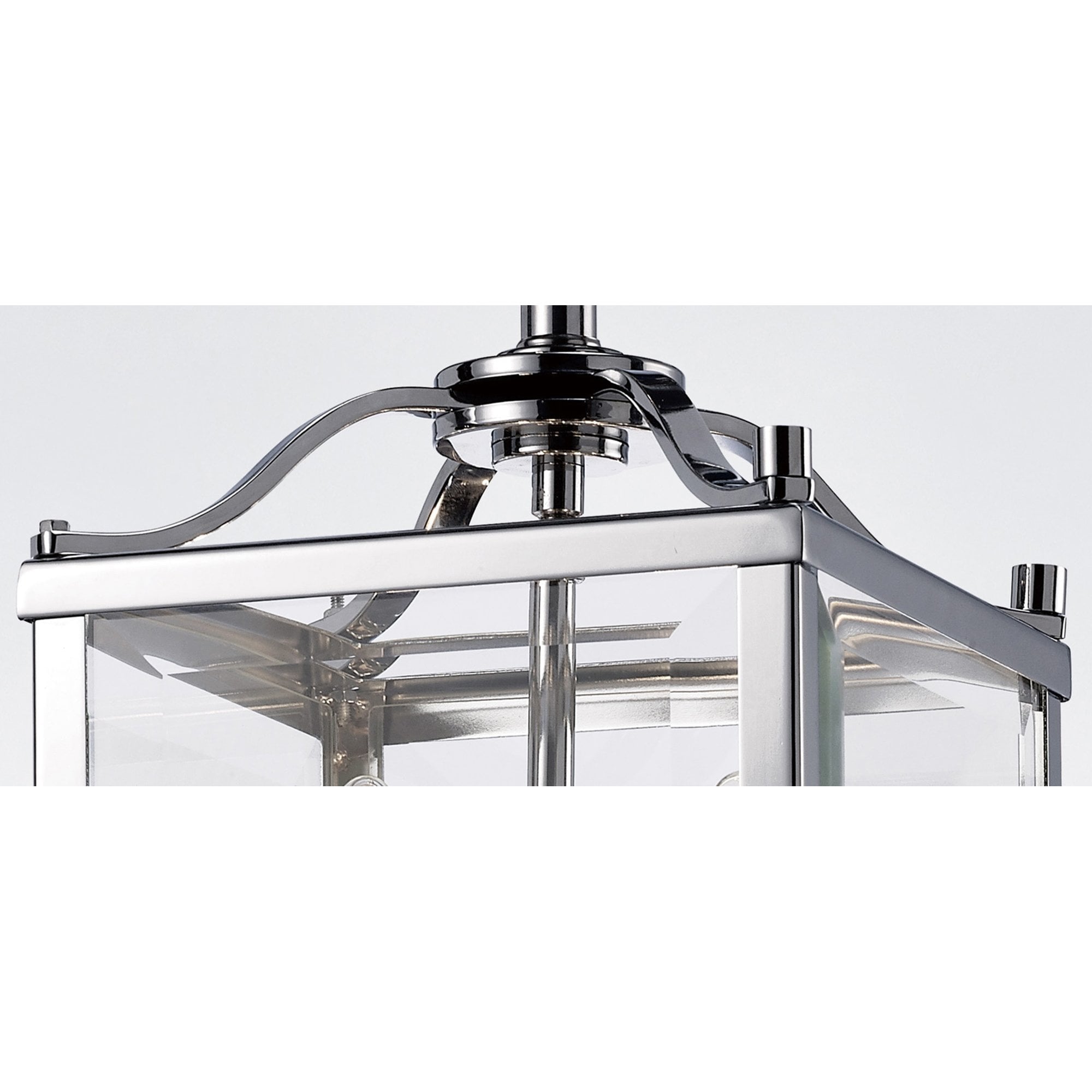 Diyas IL31100 Aston Semi Ceiling 3 Light Polished Chrome/Glass
