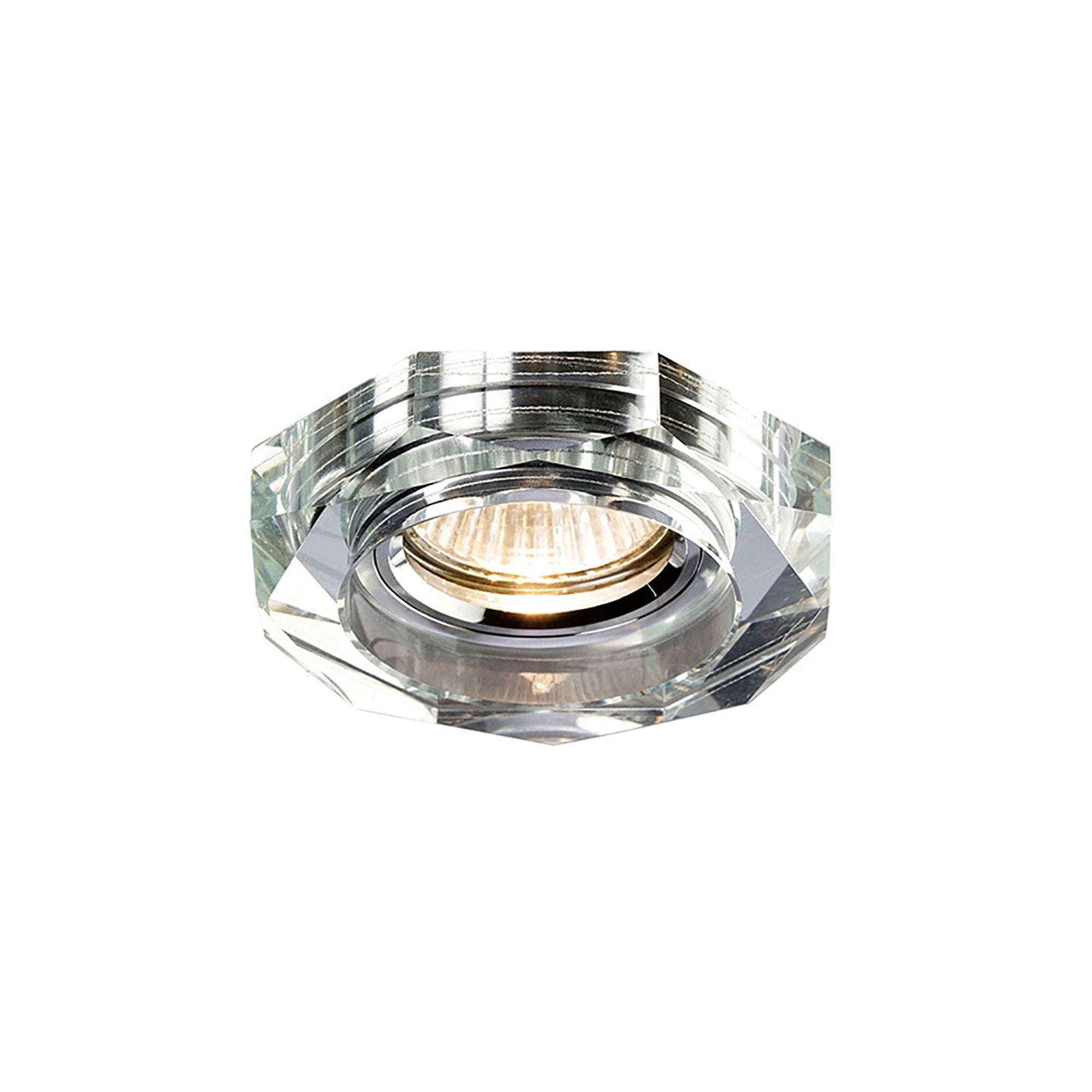 Diyas IL30823CH Crystal Downlight Deep Hexagonal Rim Only Clear,IL30800 Required To Complete The Item