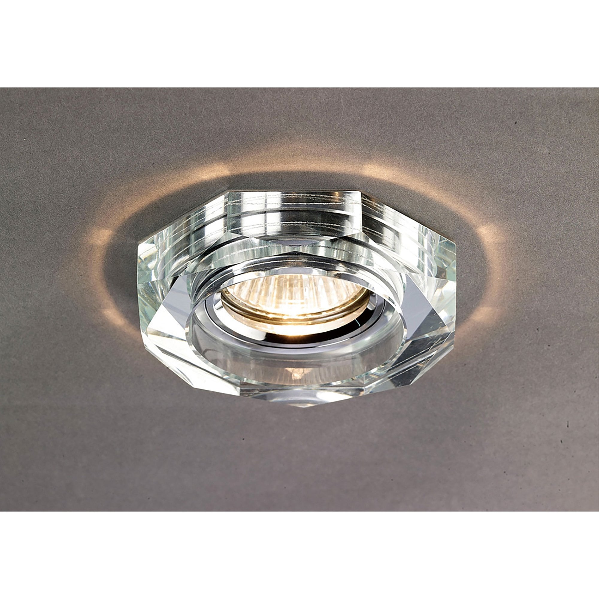 Diyas IL30823CH Crystal Downlight Deep Hexagonal Rim Only Clear,IL30800 Required To Complete The Item