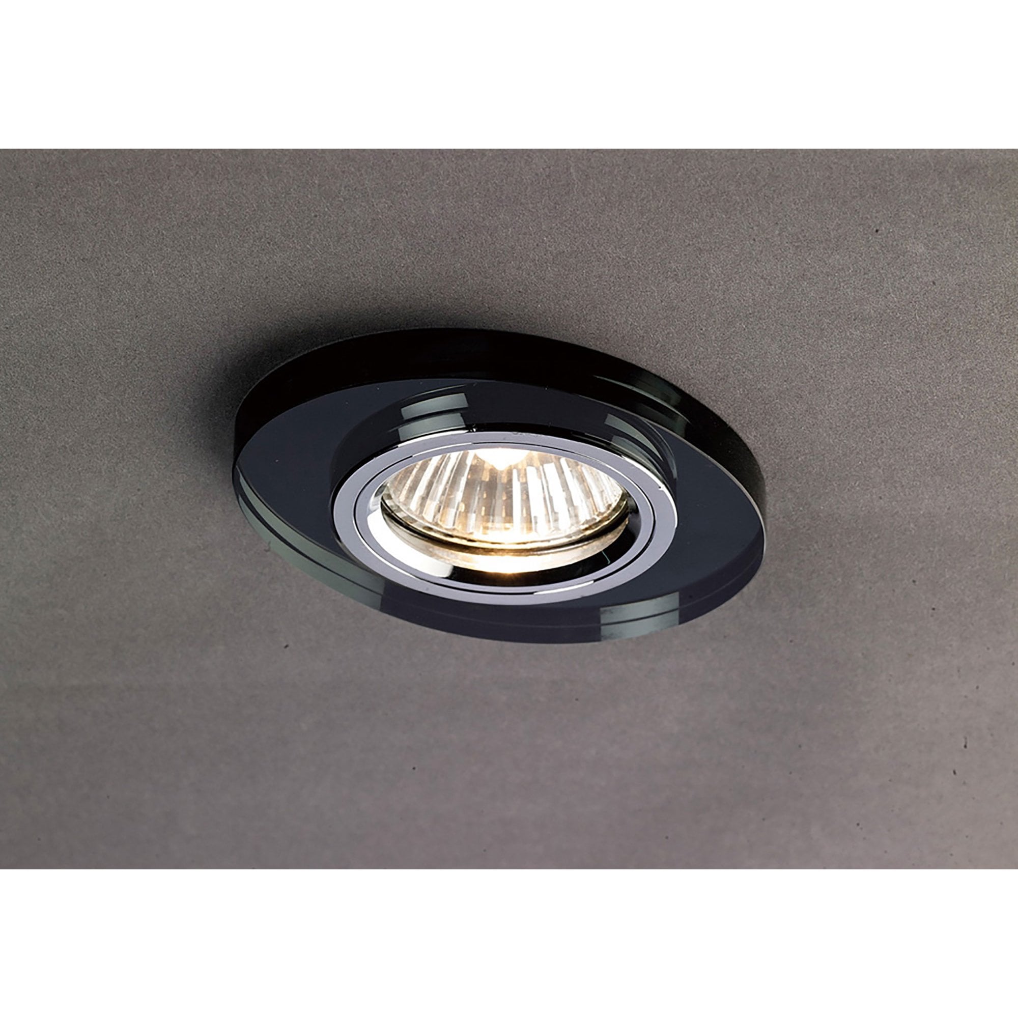 Diyas IL30808BL Crystal Downlight Oval Rim Only Black,IL30800 Required To Complete The Item