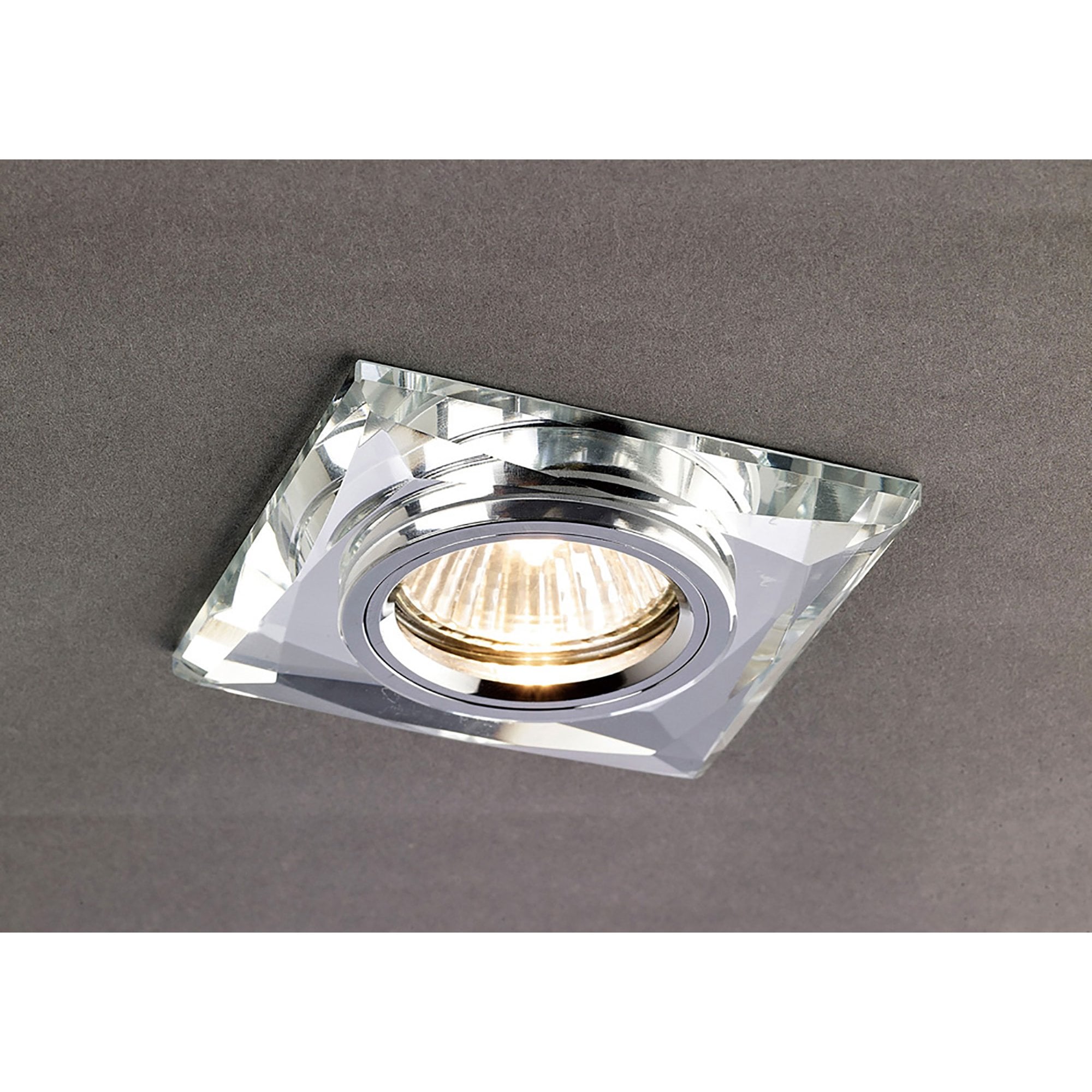 Diyas IL30812CH Crystal Downlight Chamfered Square Rim Only Clear,IL30800 Required To Complete The Item