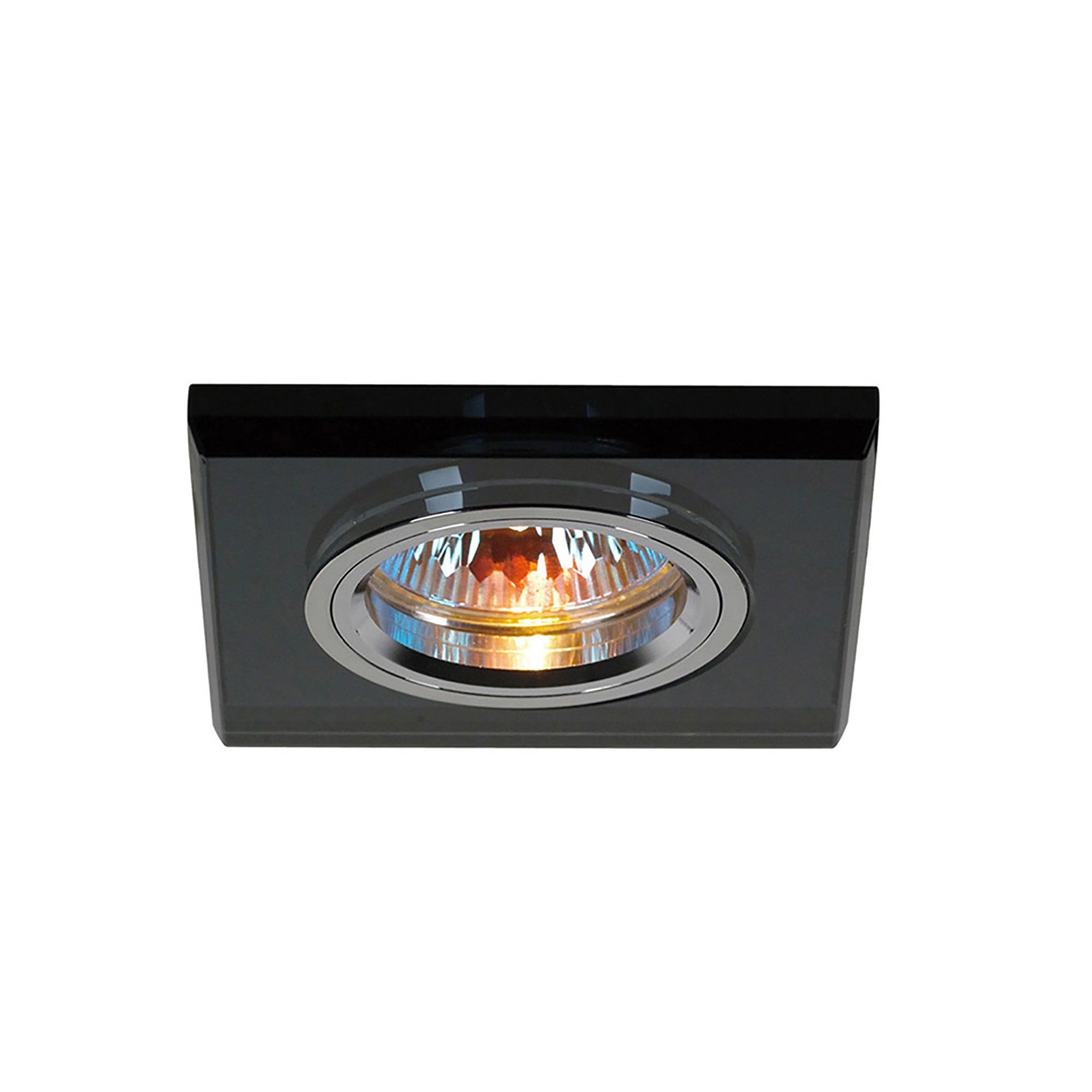 Diyas IL30817BL Crystal Downlight Shallow Square Rim Only Black,IL30800 Required To Complete The Item