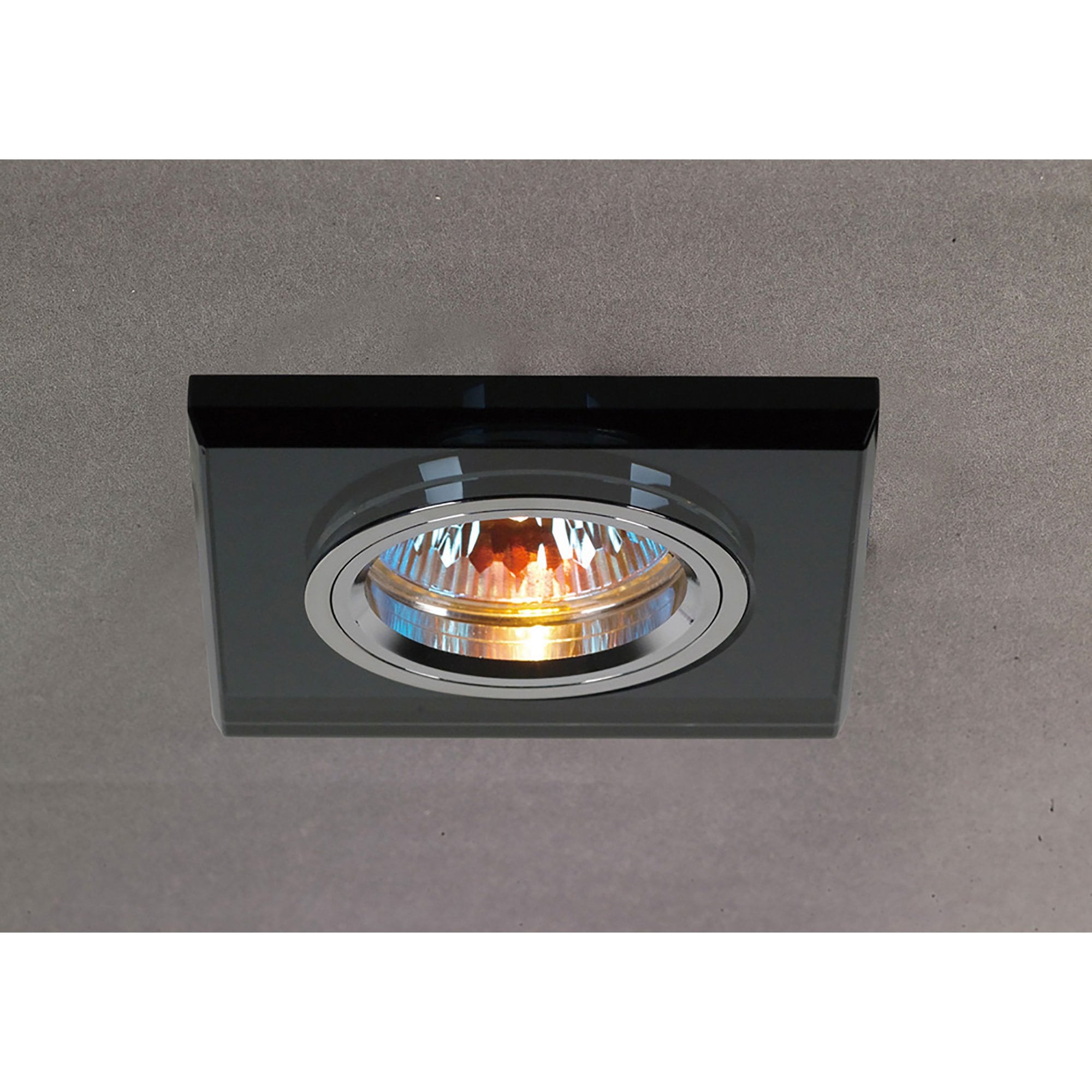 Diyas IL30817BL Crystal Downlight Shallow Square Rim Only Black,IL30800 Required To Complete The Item