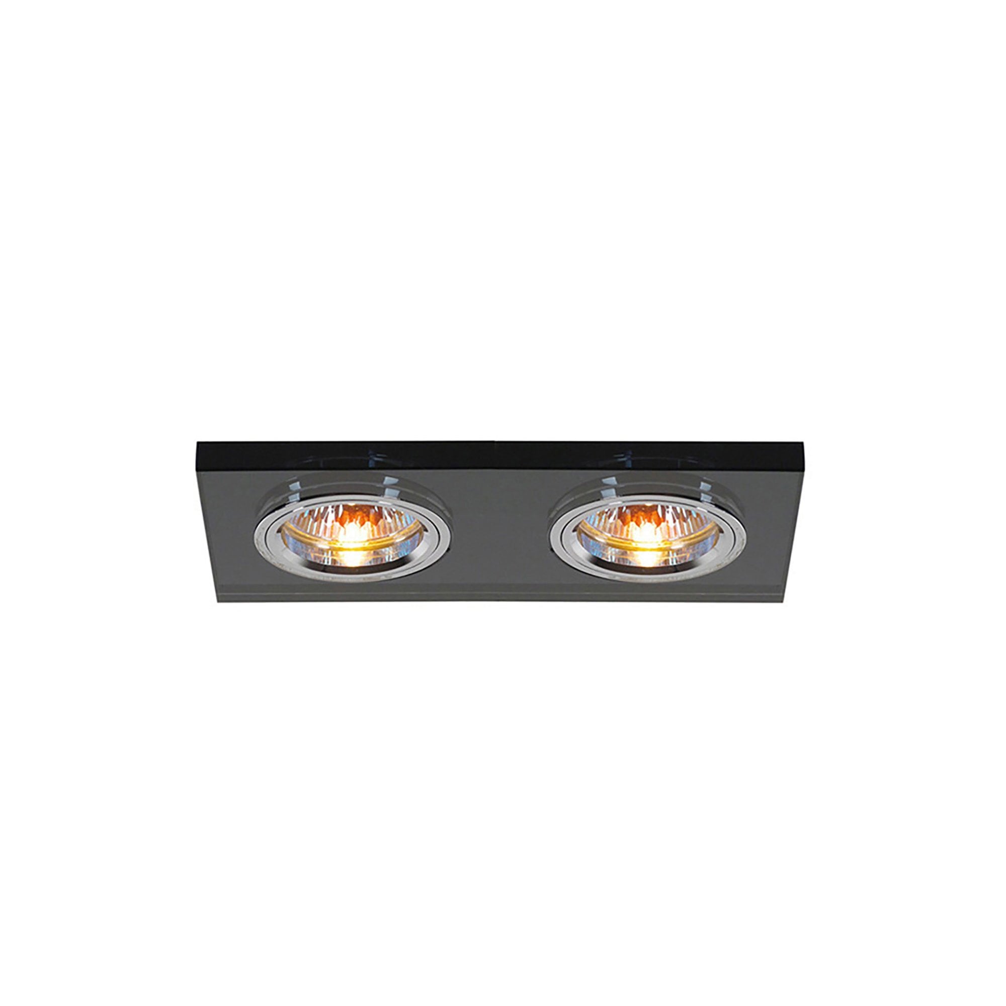Diyas IL30807BL Crystal Dual Head Downlight Rectangle Rim Only Black,IL30800 Required To Complete The Item