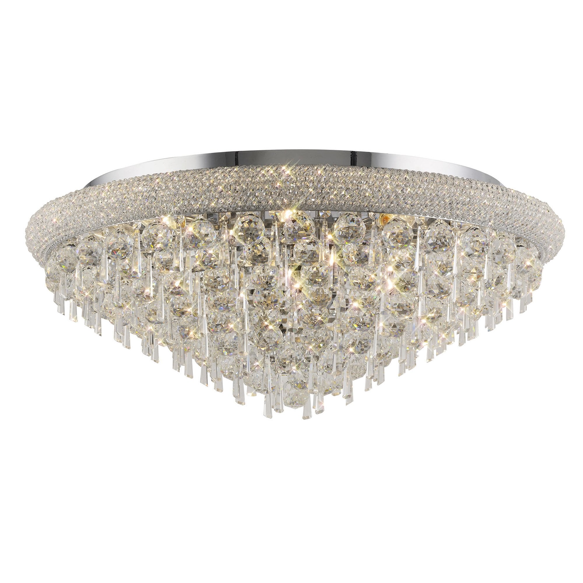 Diyas Alexandra 16 Light Ceiling Light - Polished Chrome & Crystal