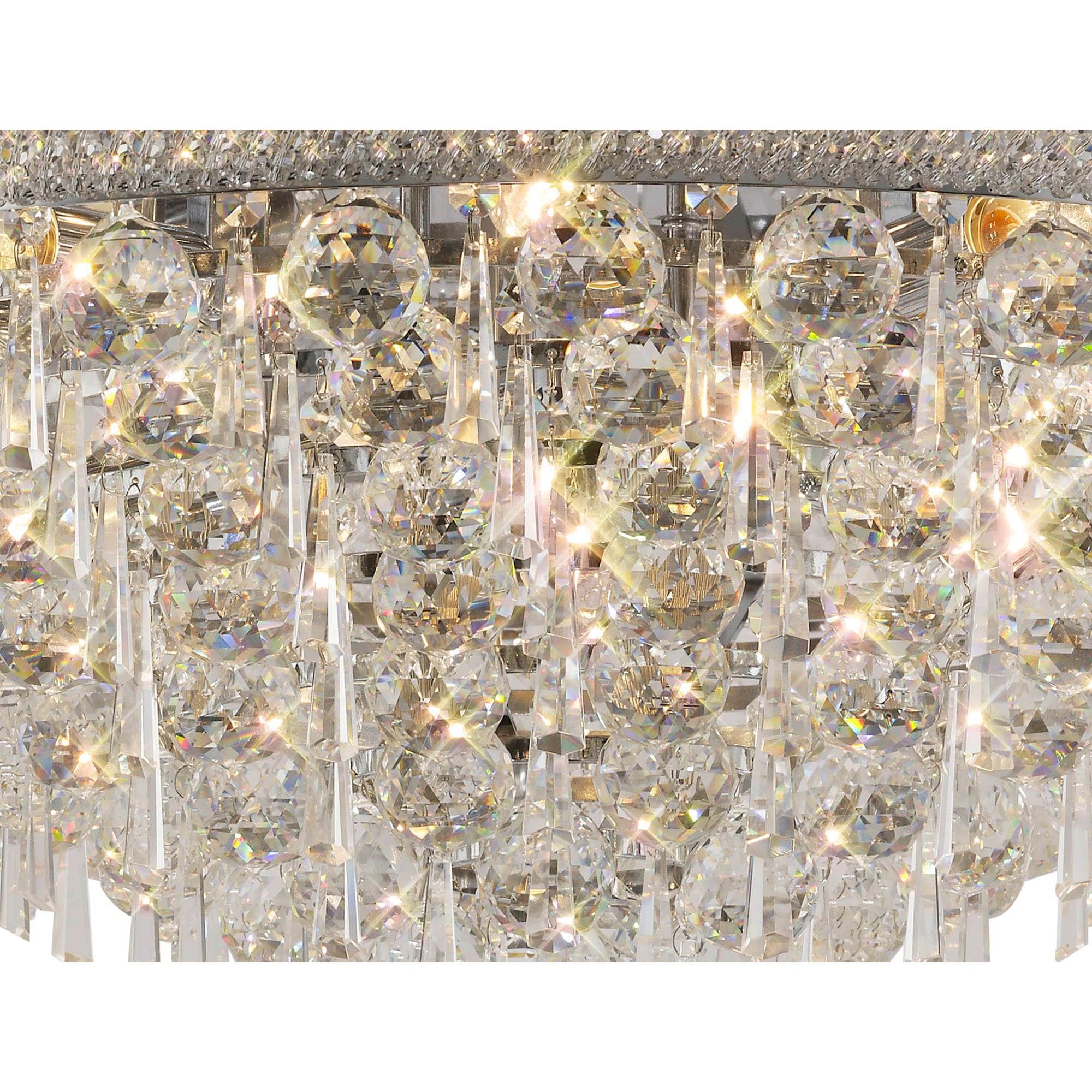 Diyas Alexandra 16 Light Ceiling Light - Polished Chrome & Crystal