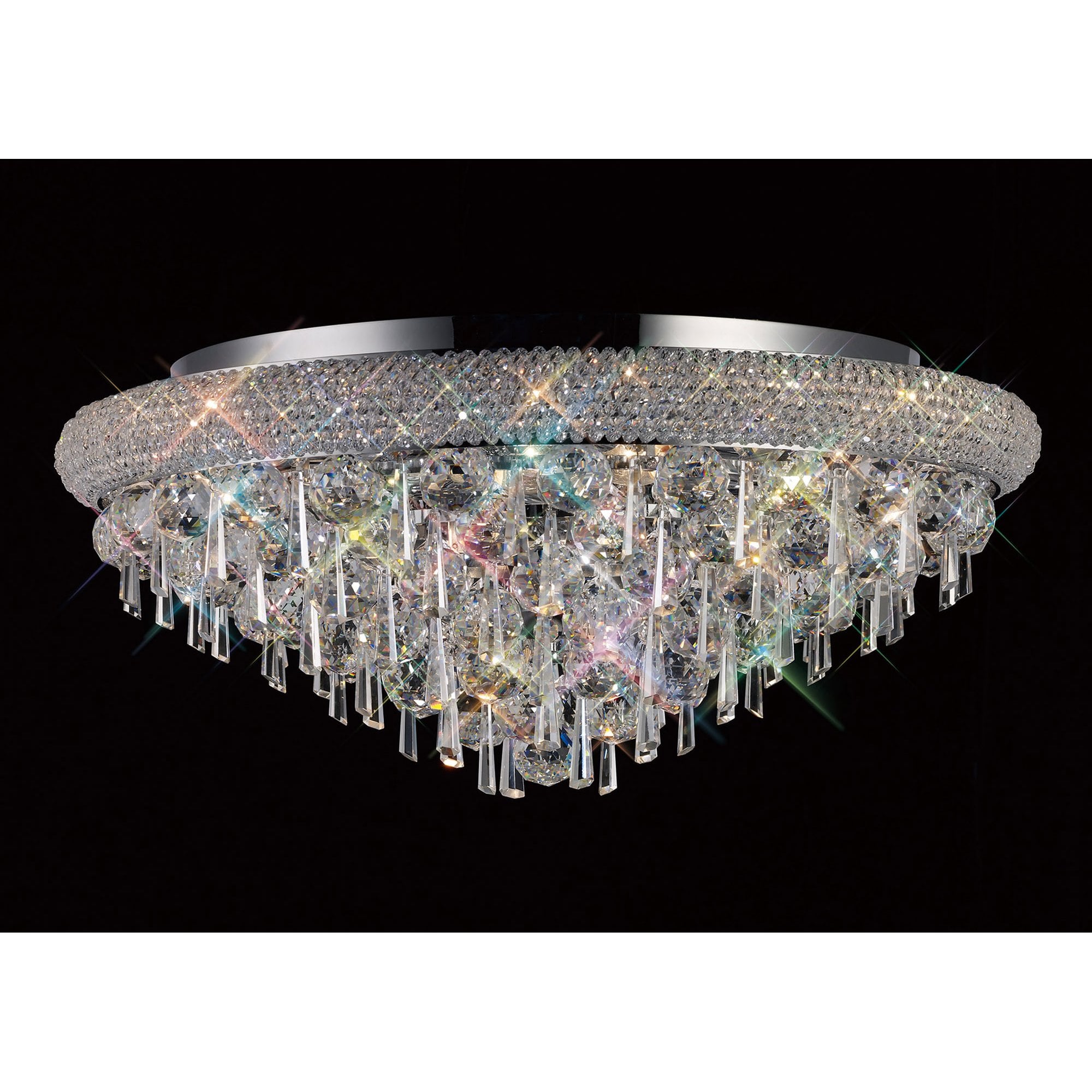 Diyas Alexandra 9 Light Ceiling Light - Polished Chrome & Crystal