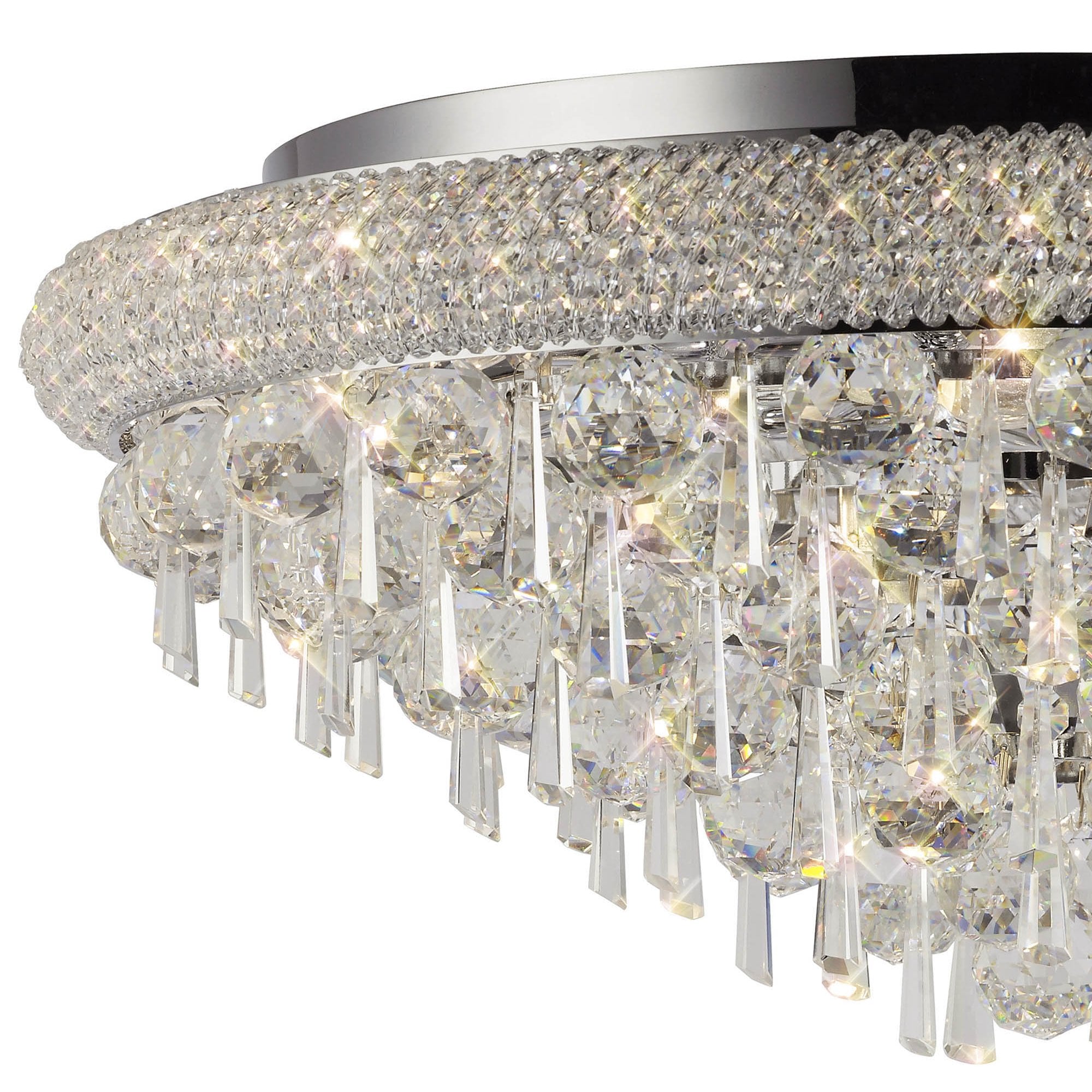 Diyas Alexandra 9 Light Ceiling Light - Polished Chrome & Crystal