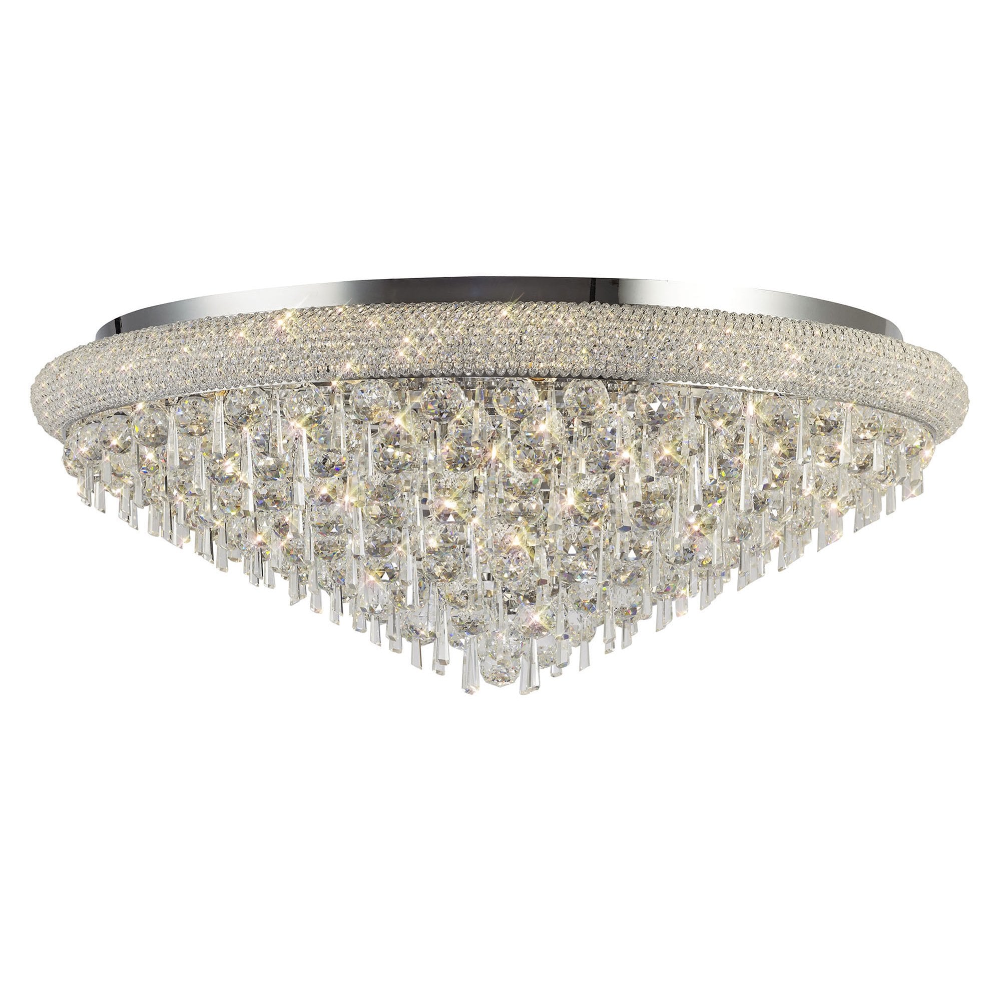 Diyas Alexandra 18 Light Ceiling Light - Polished Chrome & Crystal