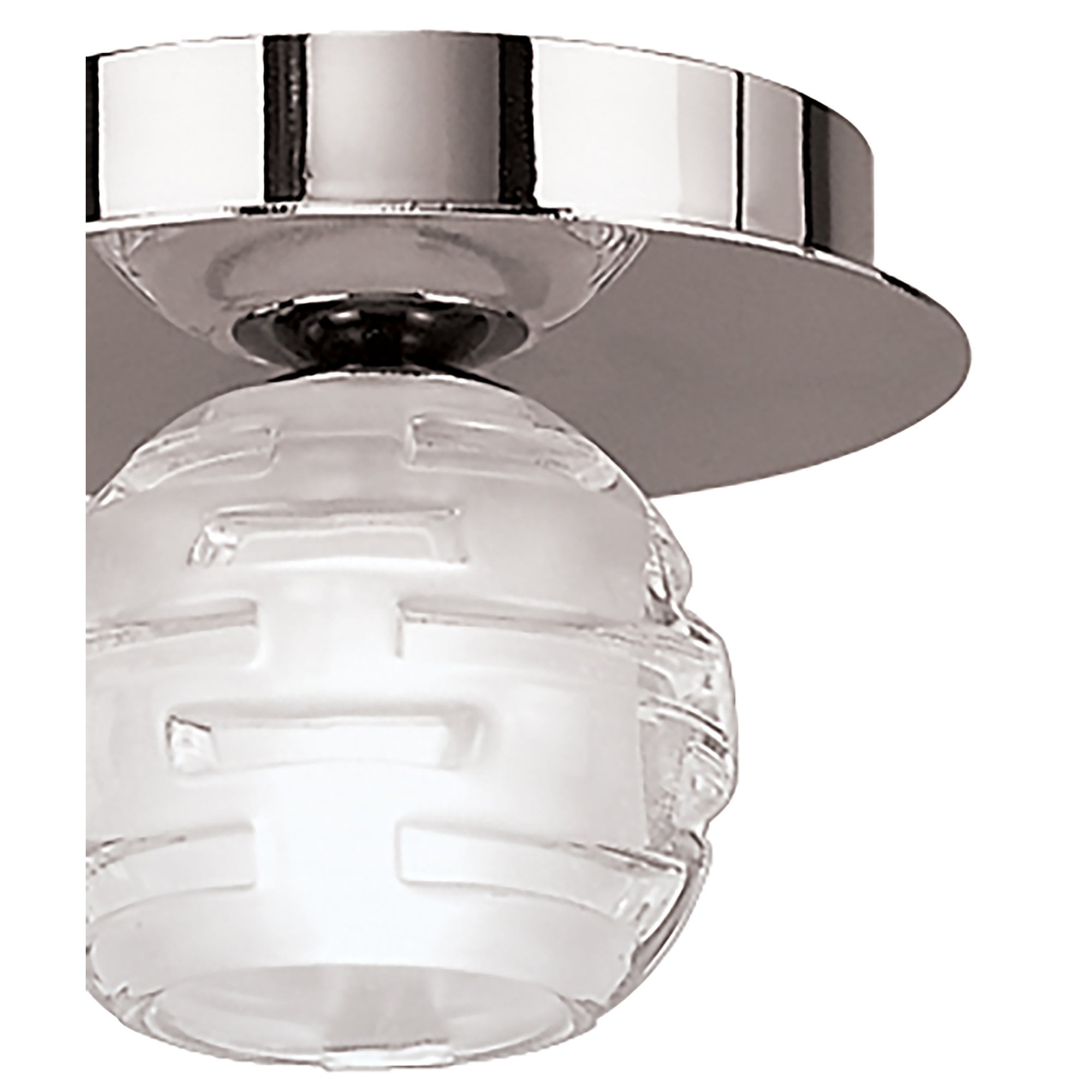 Mantra Dali Single Light Flush Ceiling Fitting - Polished Chrome