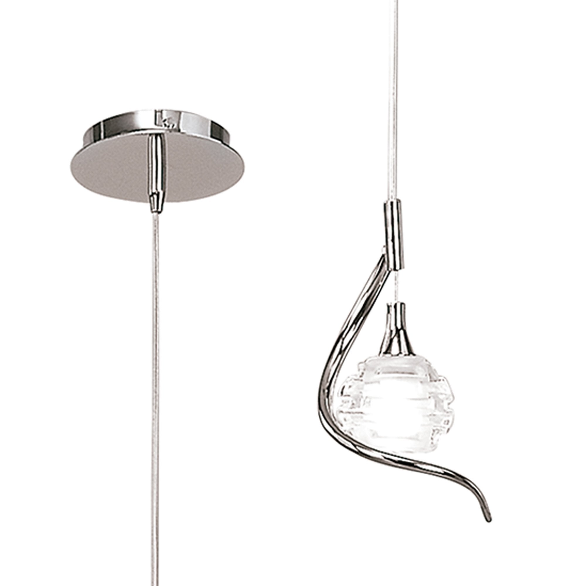 Mantra Dali Single Light Pendant Polished Chrome