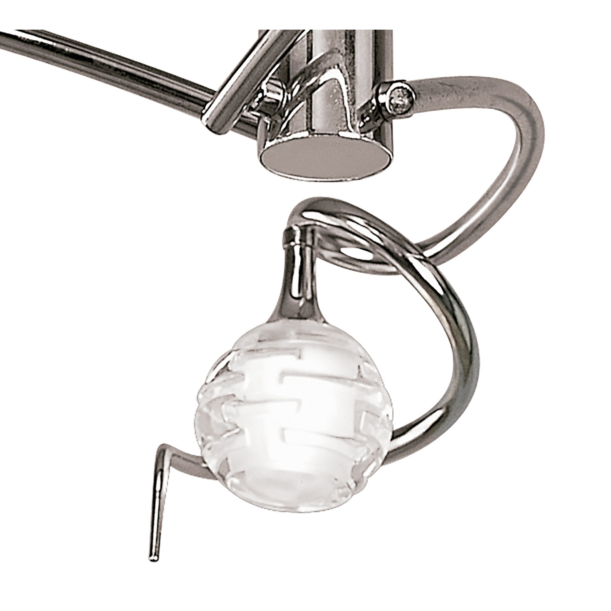 Mantra Dali 3 Light Semi Flush Ceiling fitting Polished Chrome