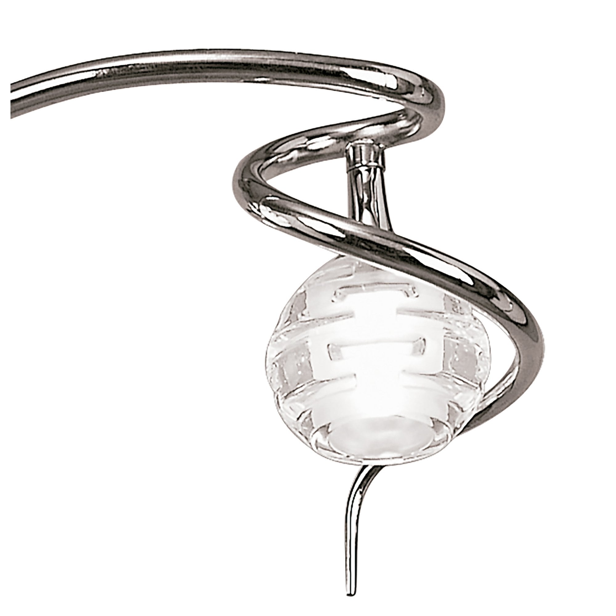 Mantra Dali 3 Light Semi Flush Ceiling fitting Polished Chrome