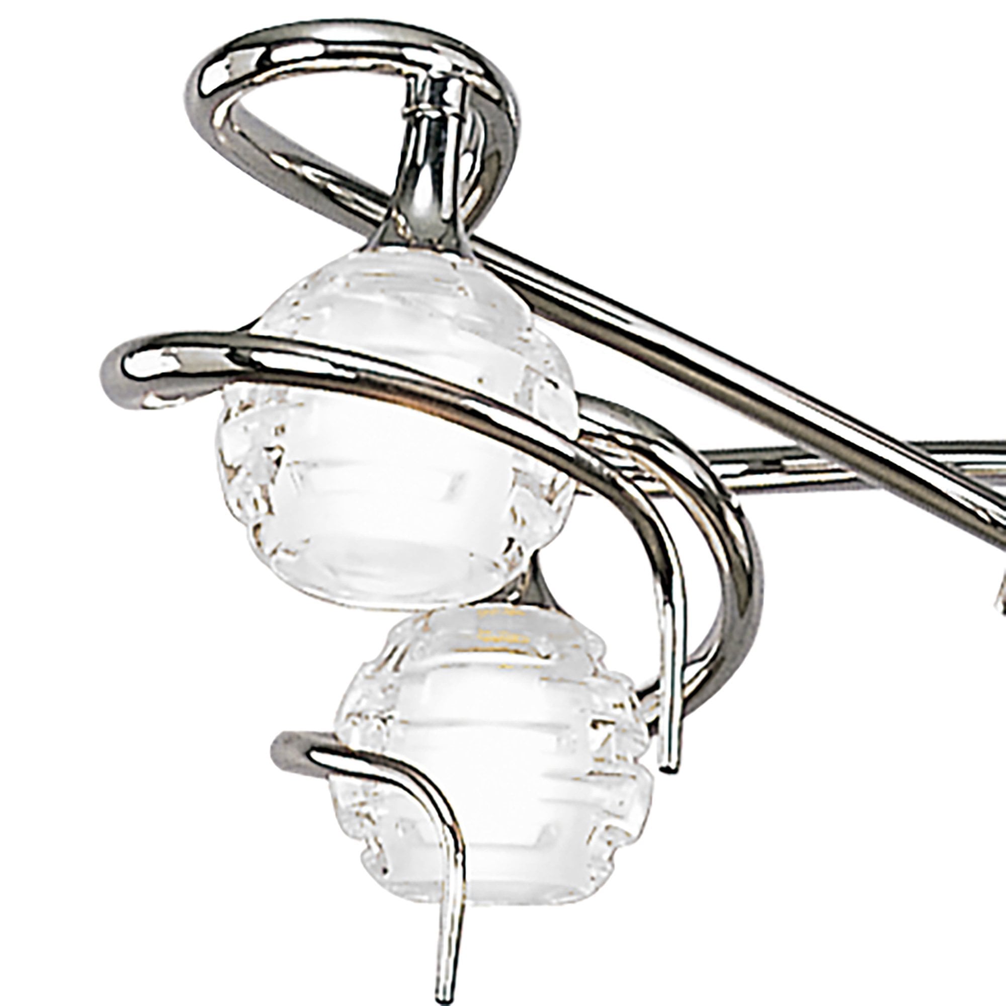 Mantra Dali 4 Light Telescopic Pendant Semi Flush Convertible Fitting Polished Chrome