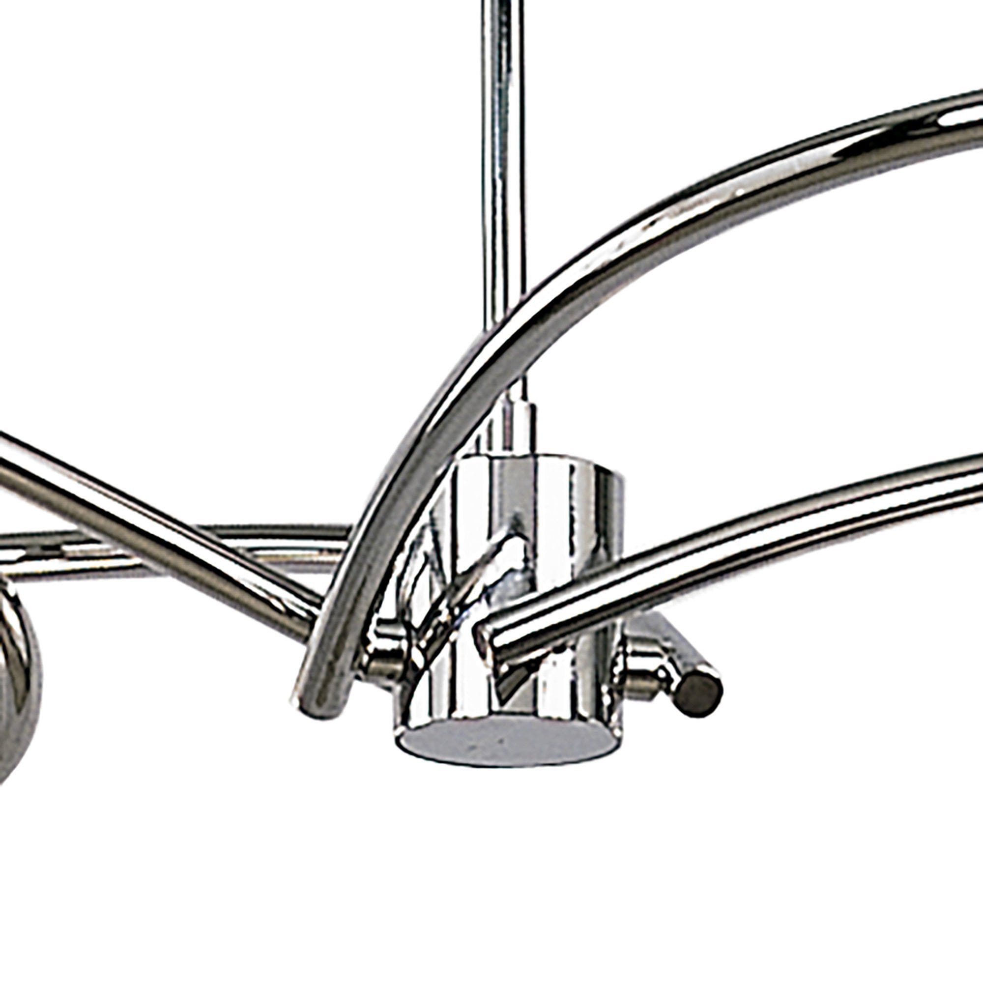 Mantra Dali 4 Light Telescopic Pendant Semi Flush Convertible Fitting Polished Chrome