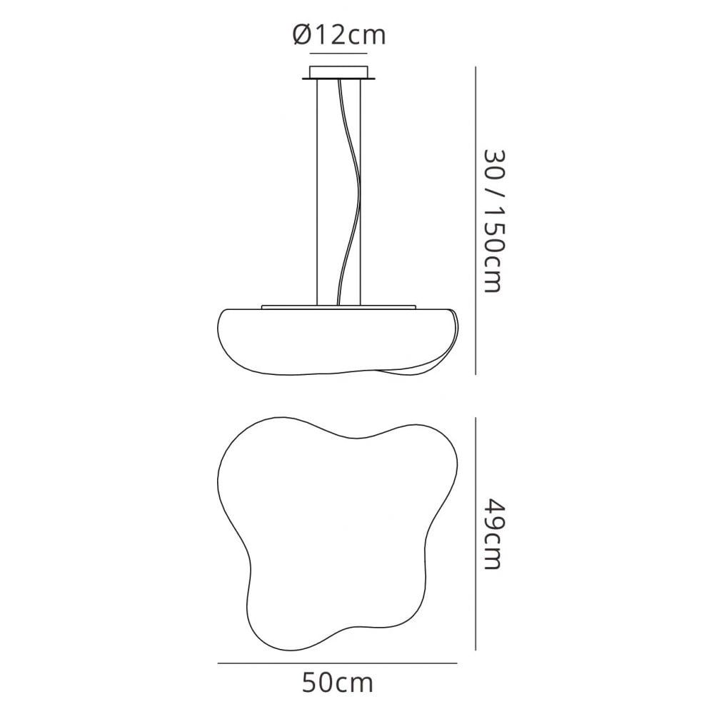 Mantra Eos 4 Light Pendant Indoor White