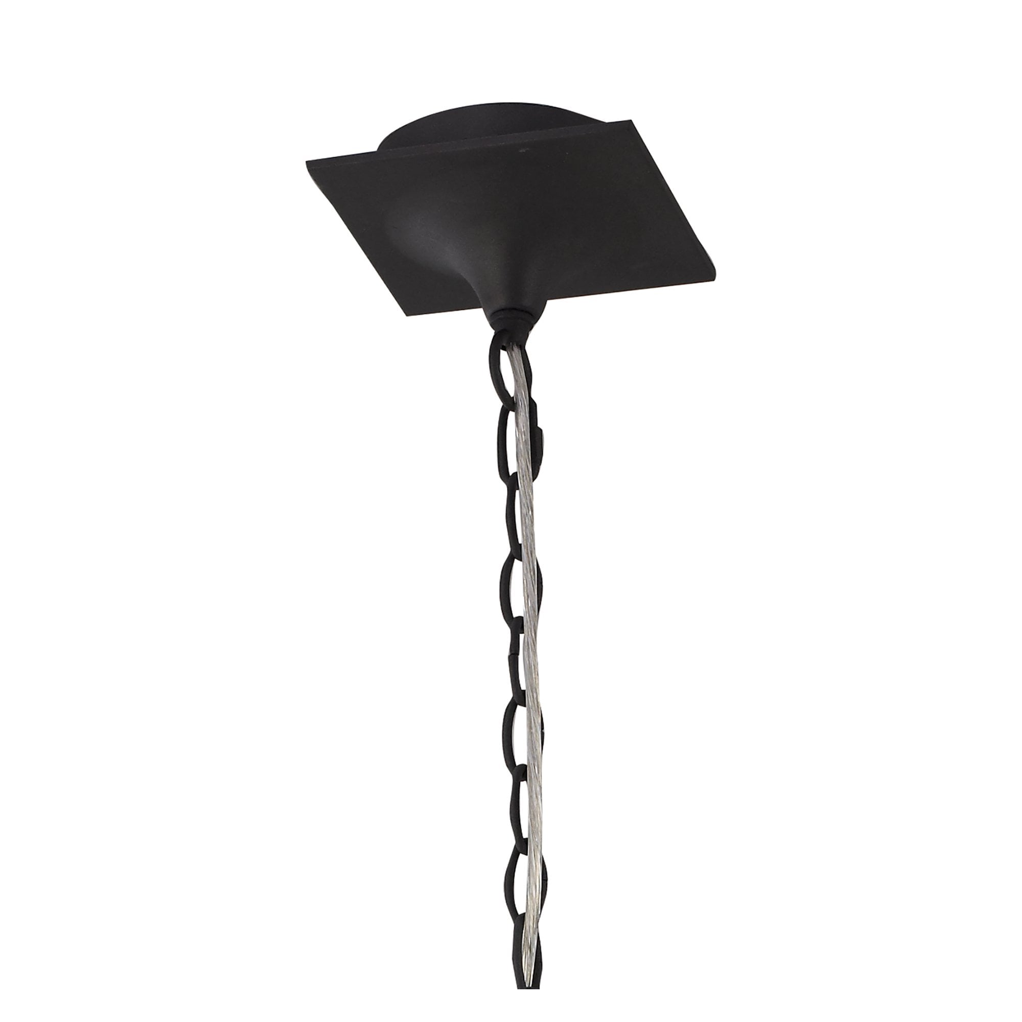 Mantra Eve 2 Arm 4 Light Pendant in Anthracite with White Oval Shades