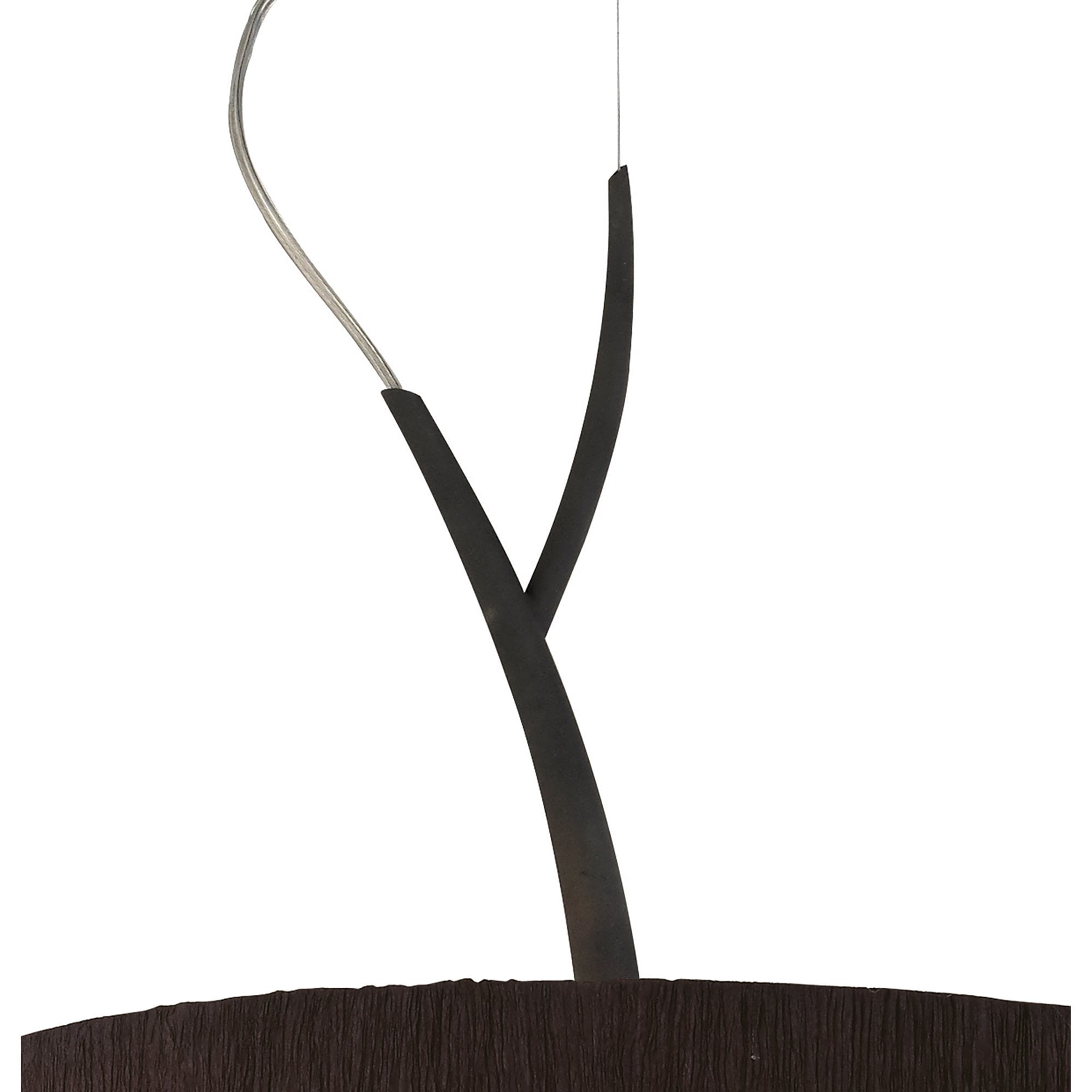 Mantra Eve 3 Light Pendant in Anthracite with Black Round Shade