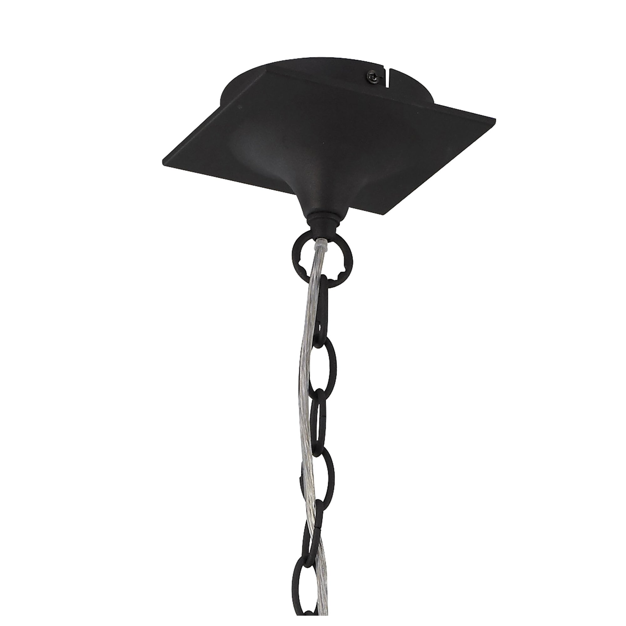 Mantra Eve 3 Arm 3 Light Pendant in Anthracite with Black Round Shades