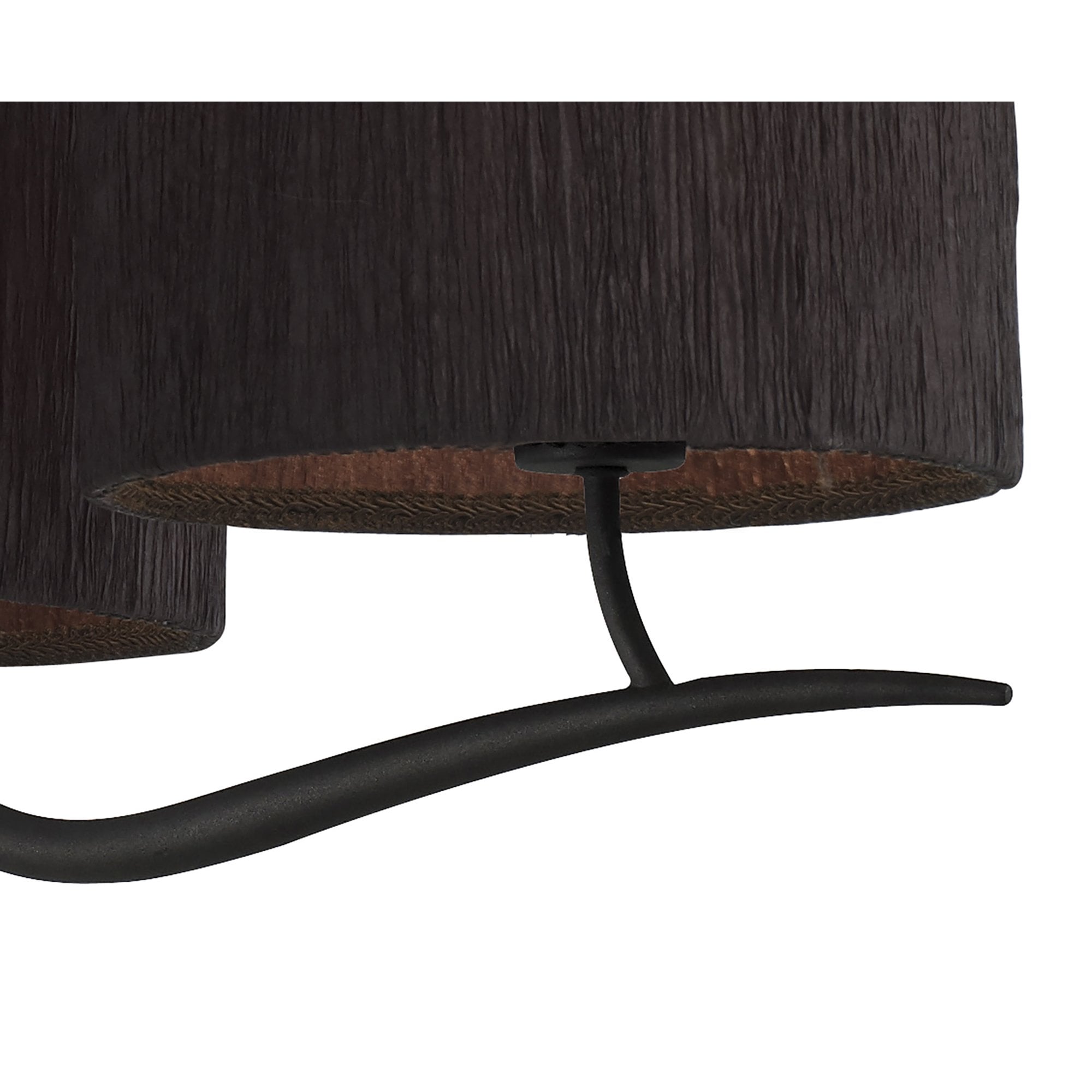 Mantra Eve 3 Arm 3 Light Pendant in Anthracite with Black Round Shades