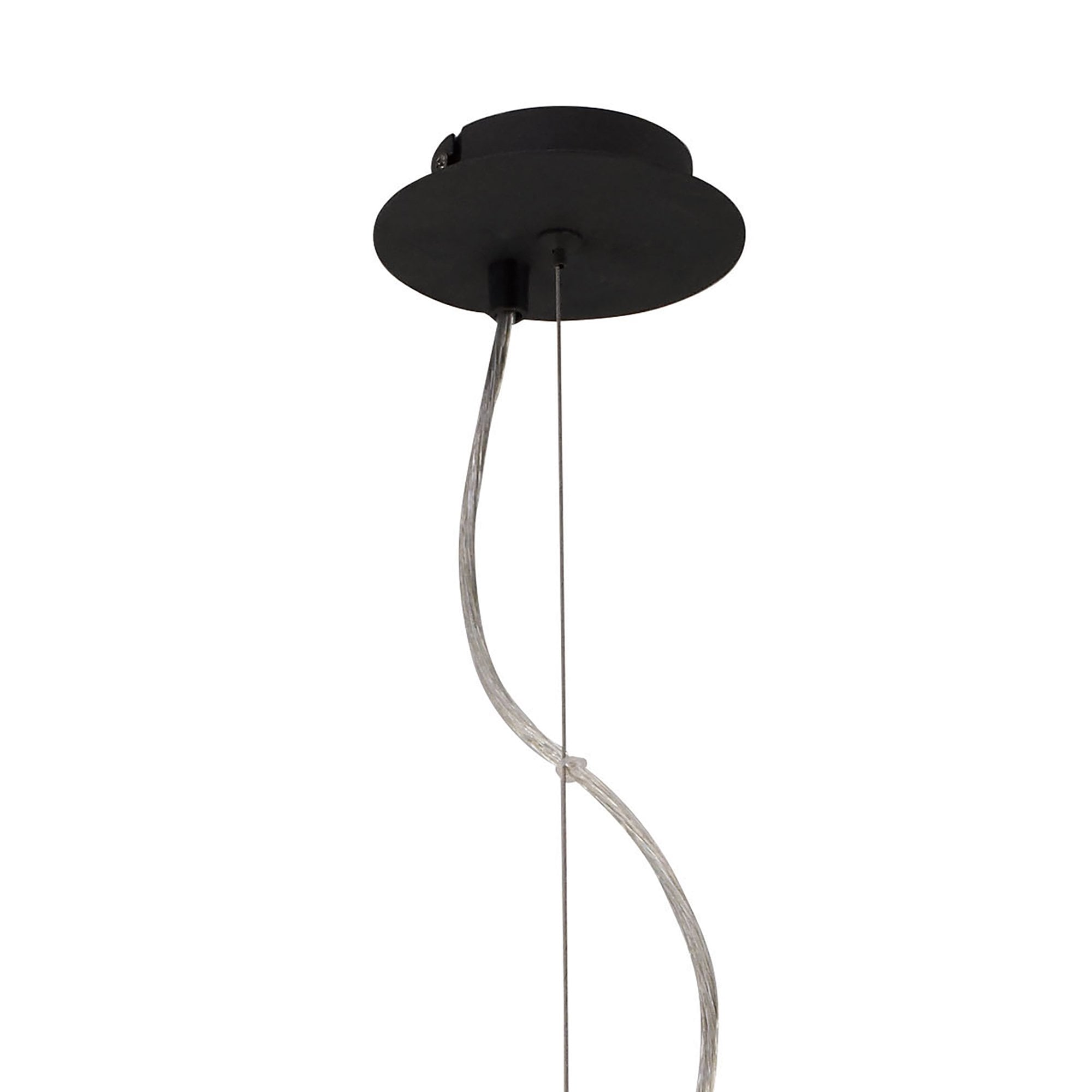Mantra Eve 3 Light Pendant in Anthracite with White Round Shade