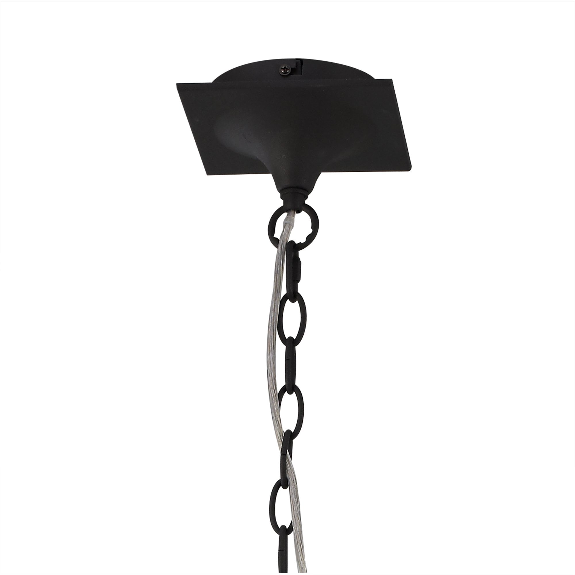 Mantra Eve 3 Arm 3 Light Pendant in Anthracite with White Round Shades