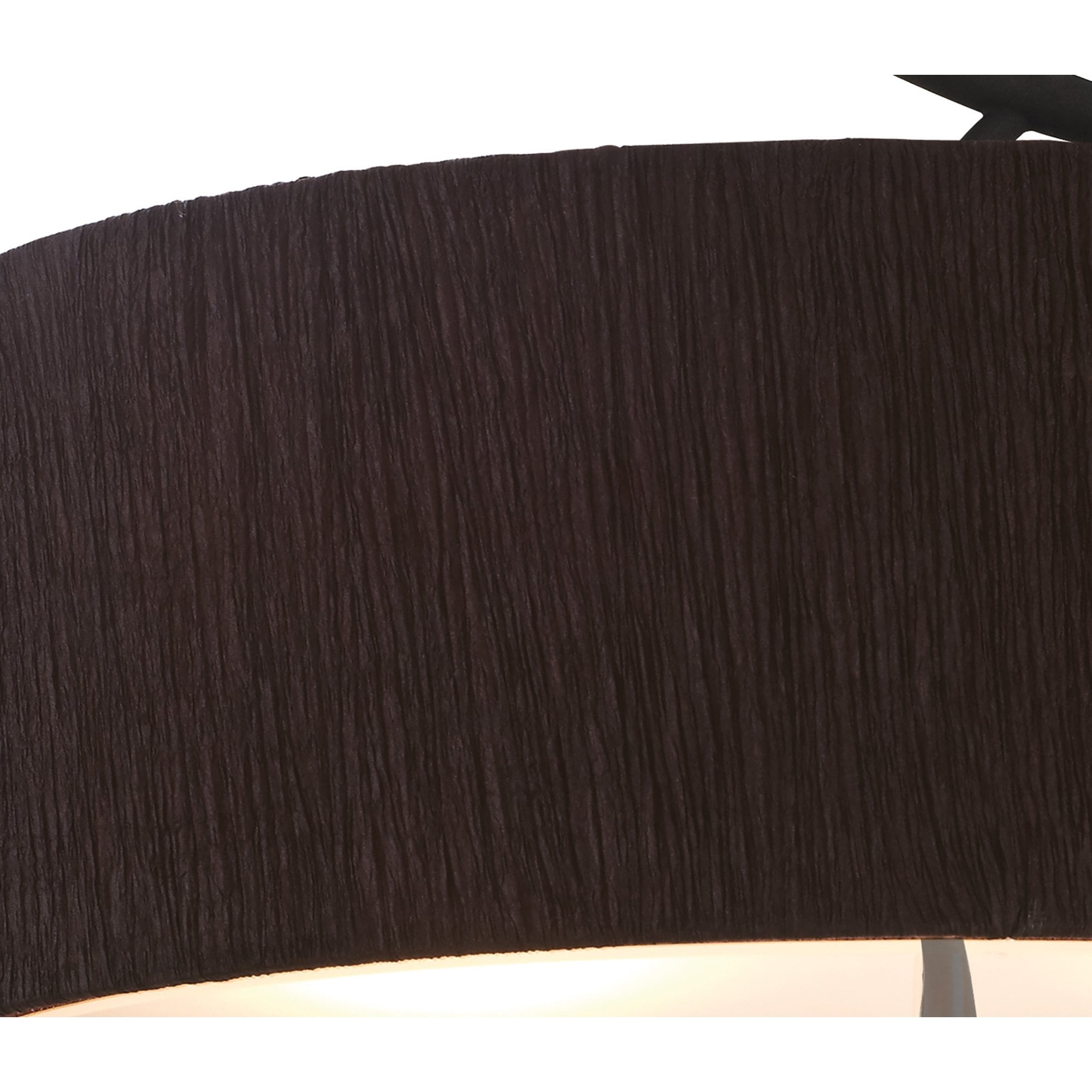 Mantra Eve 2 Light Semi Flush Ceiling fitting in Anthracite with Black Oval Shade