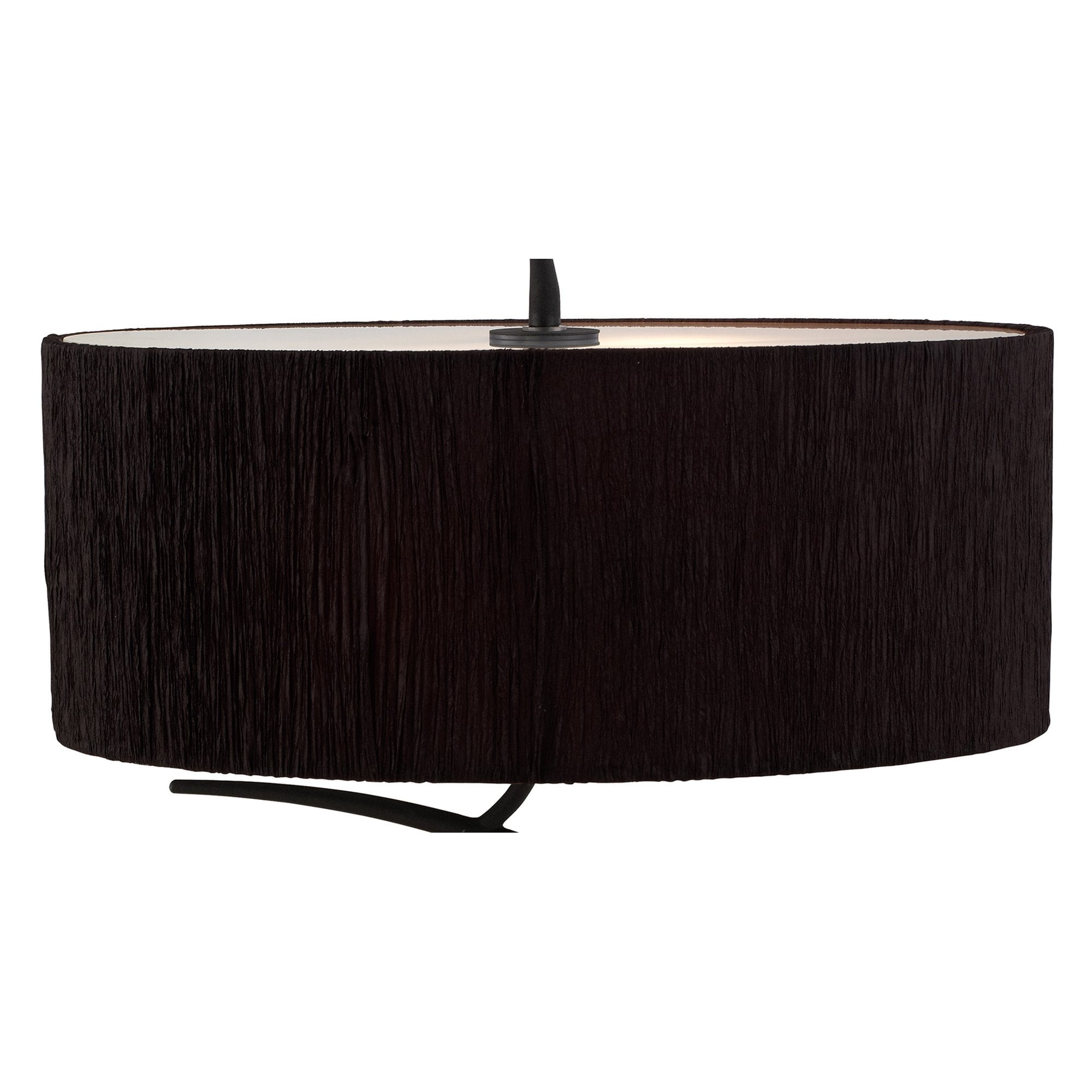 Mantra Eve 2 Light Small Table Lamp in Anthracite with Black Oval Shade