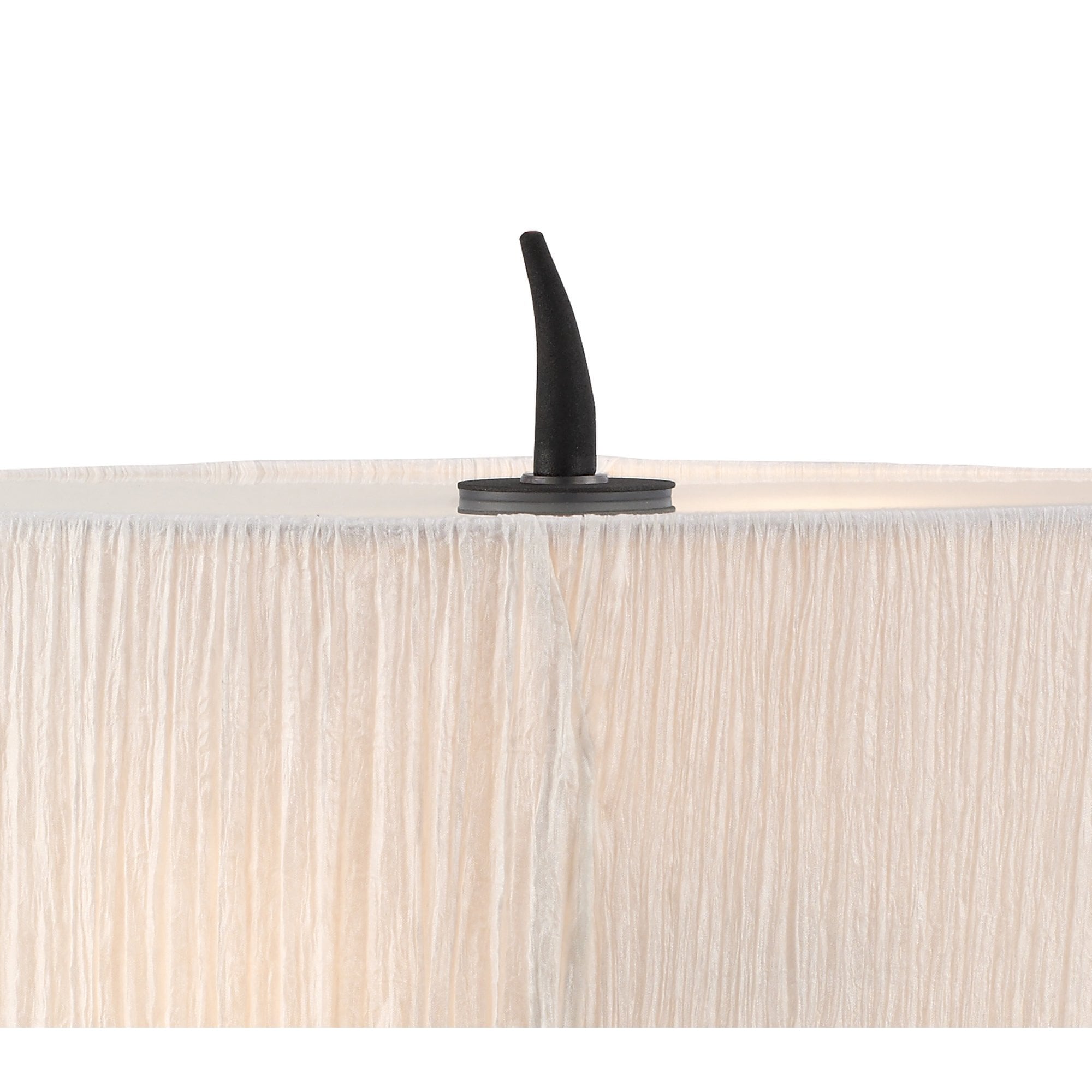 Mantra Eve 2 Light Small Table Lamp in Anthracite with White Oval Shade