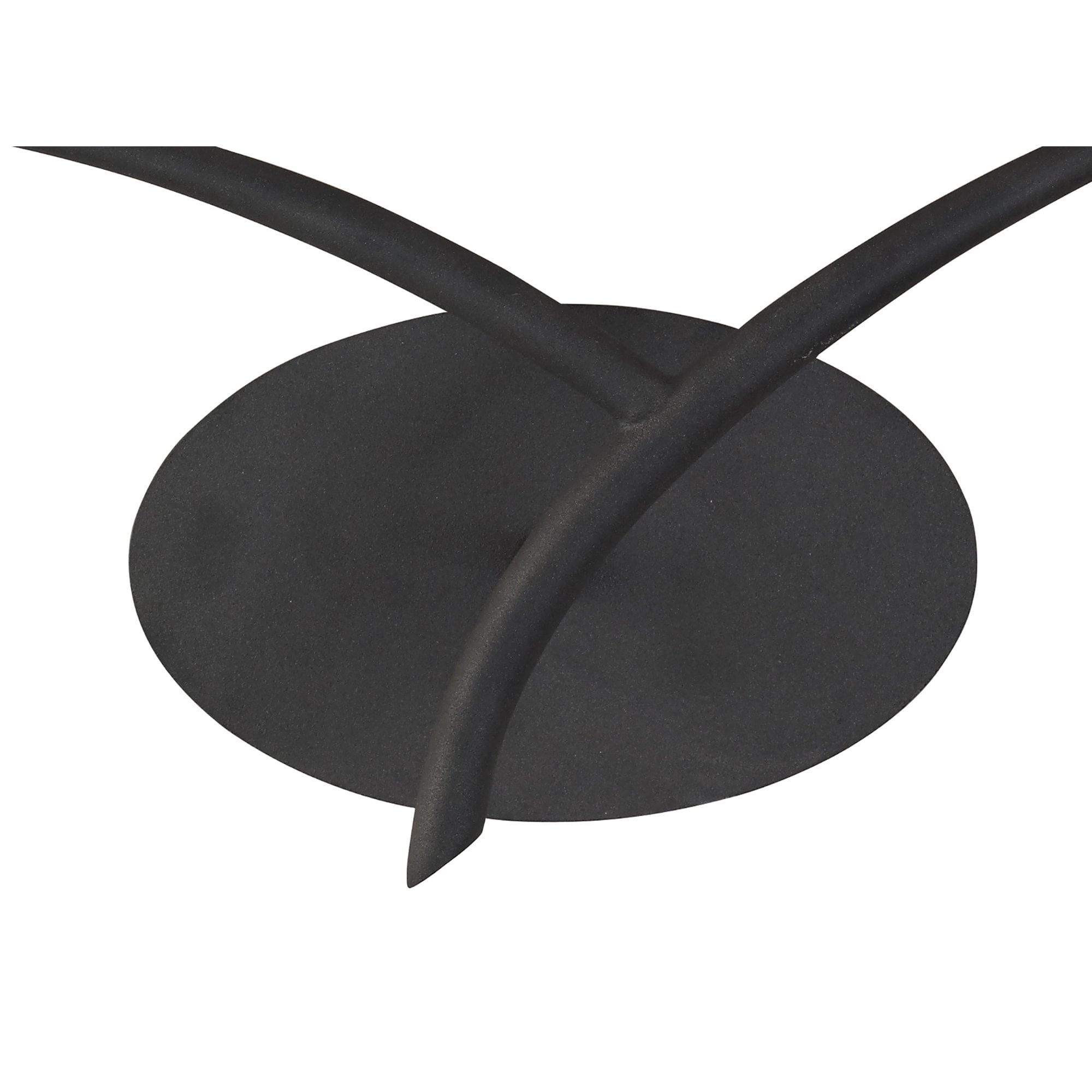 Mantra Eve 2 Light Switched Wall Fitting in Anthracite With Black Oval Shades