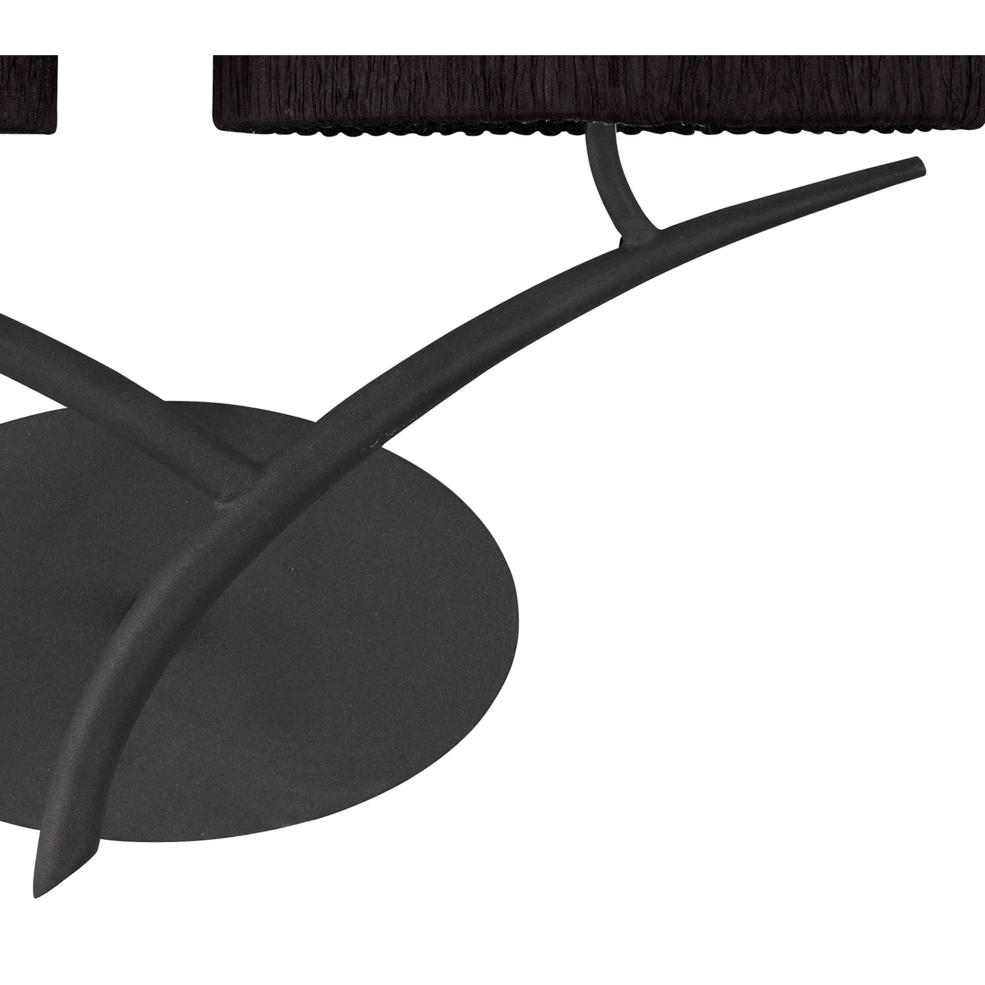 Mantra Eve 2 Light Switched Wall Fitting in Anthracite With Black Oval Shades