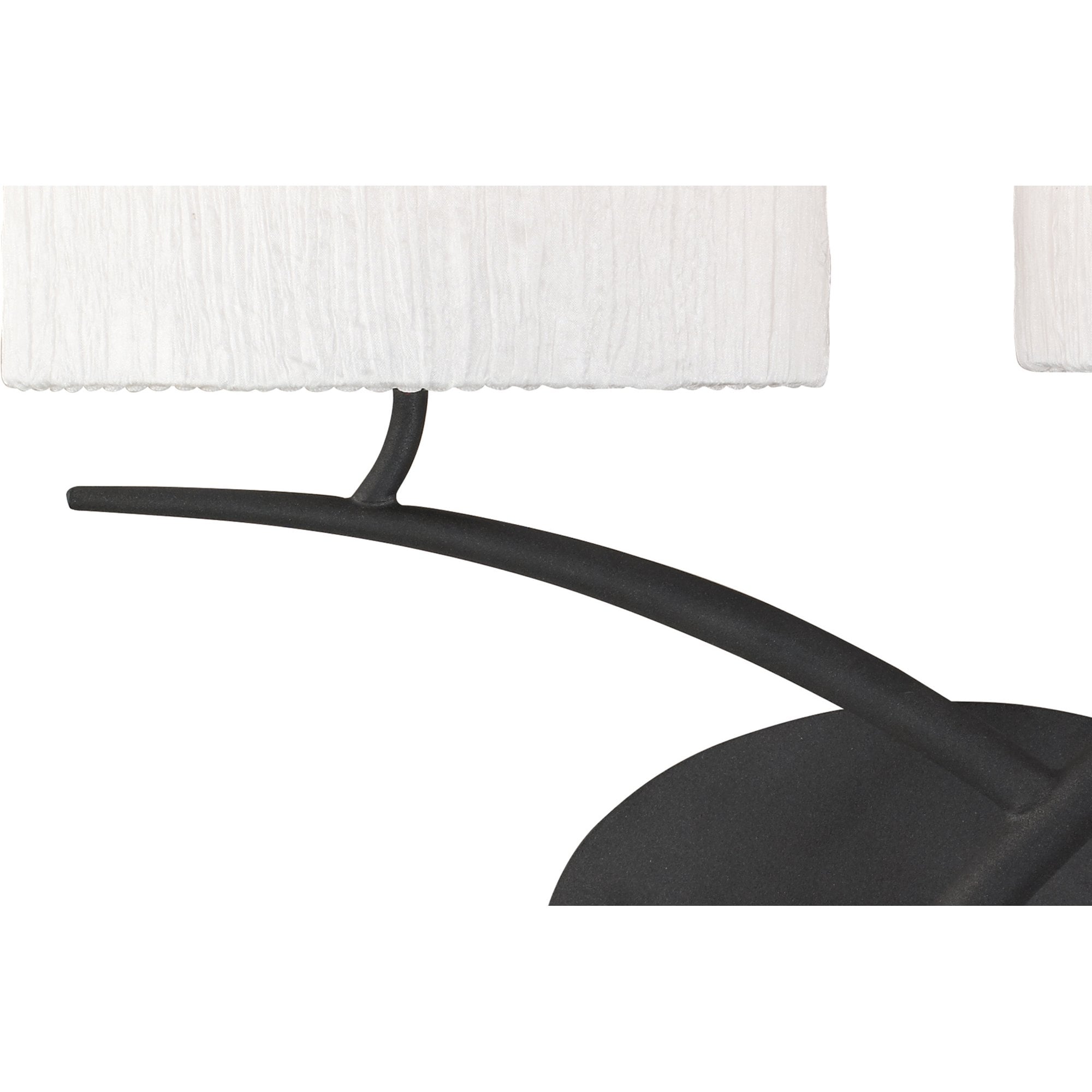 Mantra Eve 2 Light Switched Wall Fitting in Anthracite with White Oval Shades