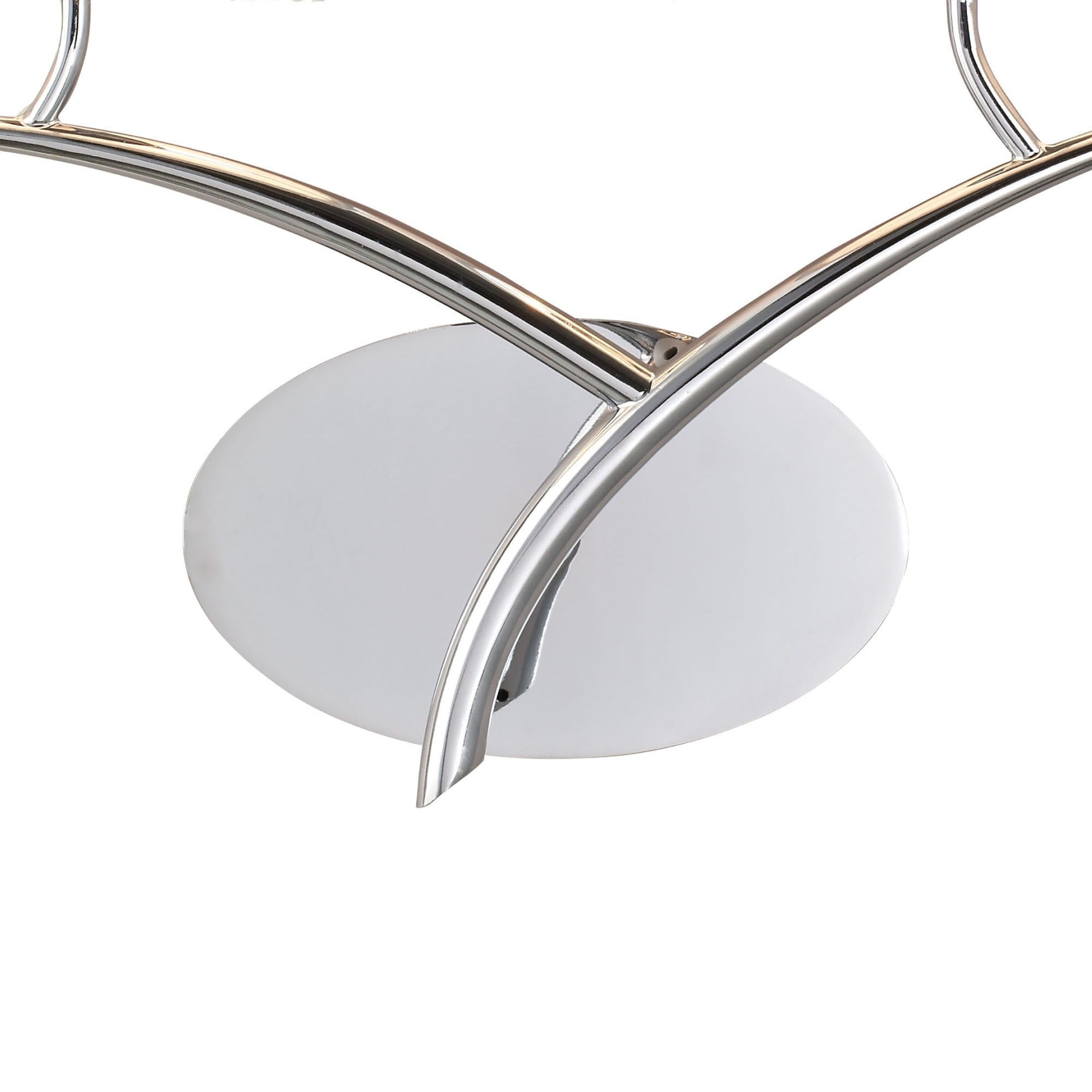 Mantra Eve 2 Light Switched Wall Fitting in Polished Chrome with Black Oval Shades