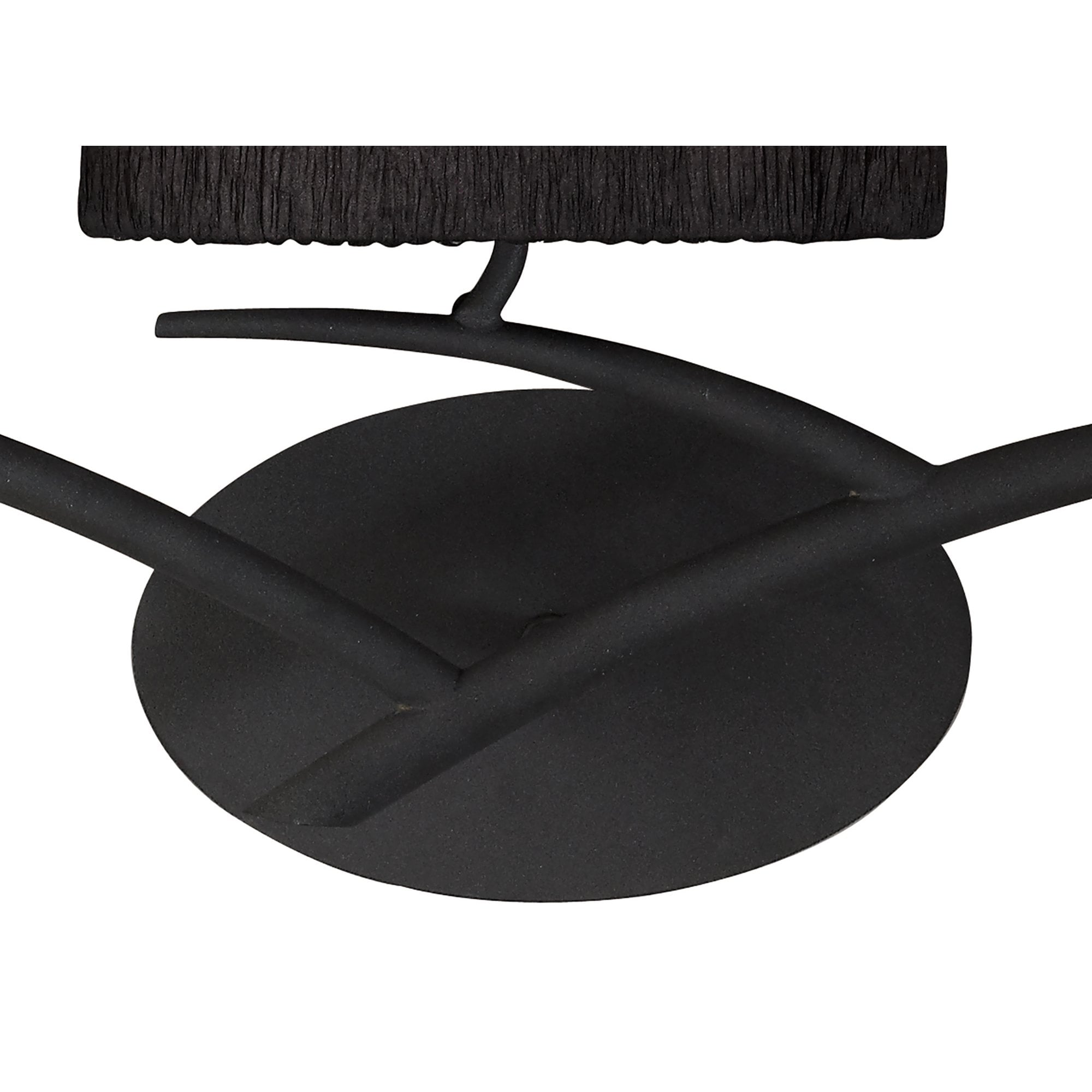 Mantra Eve 3 Light Switched Wall Fitting in Anthracite with Black Oval Shades