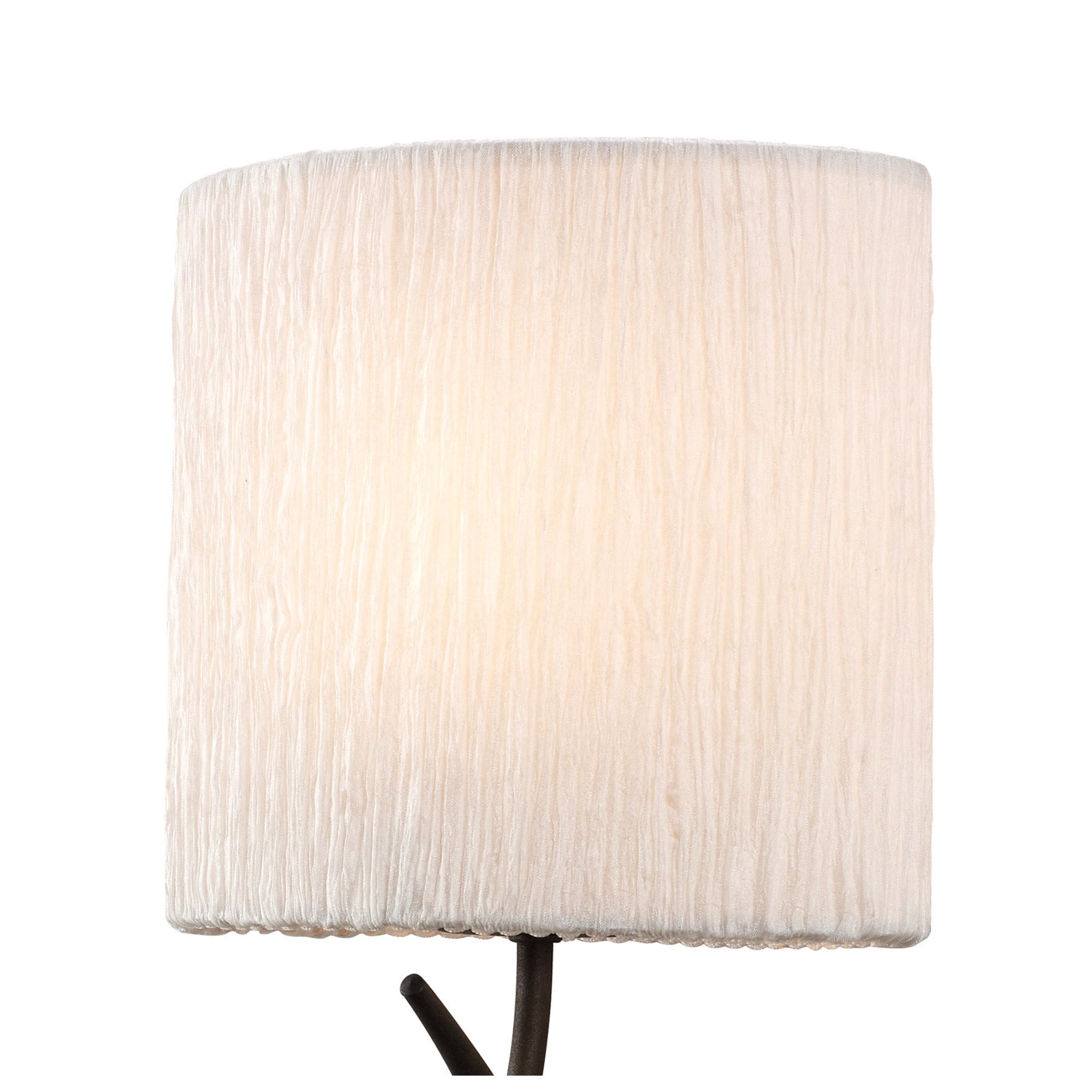 Mantra Eve Single Light Switched Wall Fitting in Anthracite with White Oval Shade